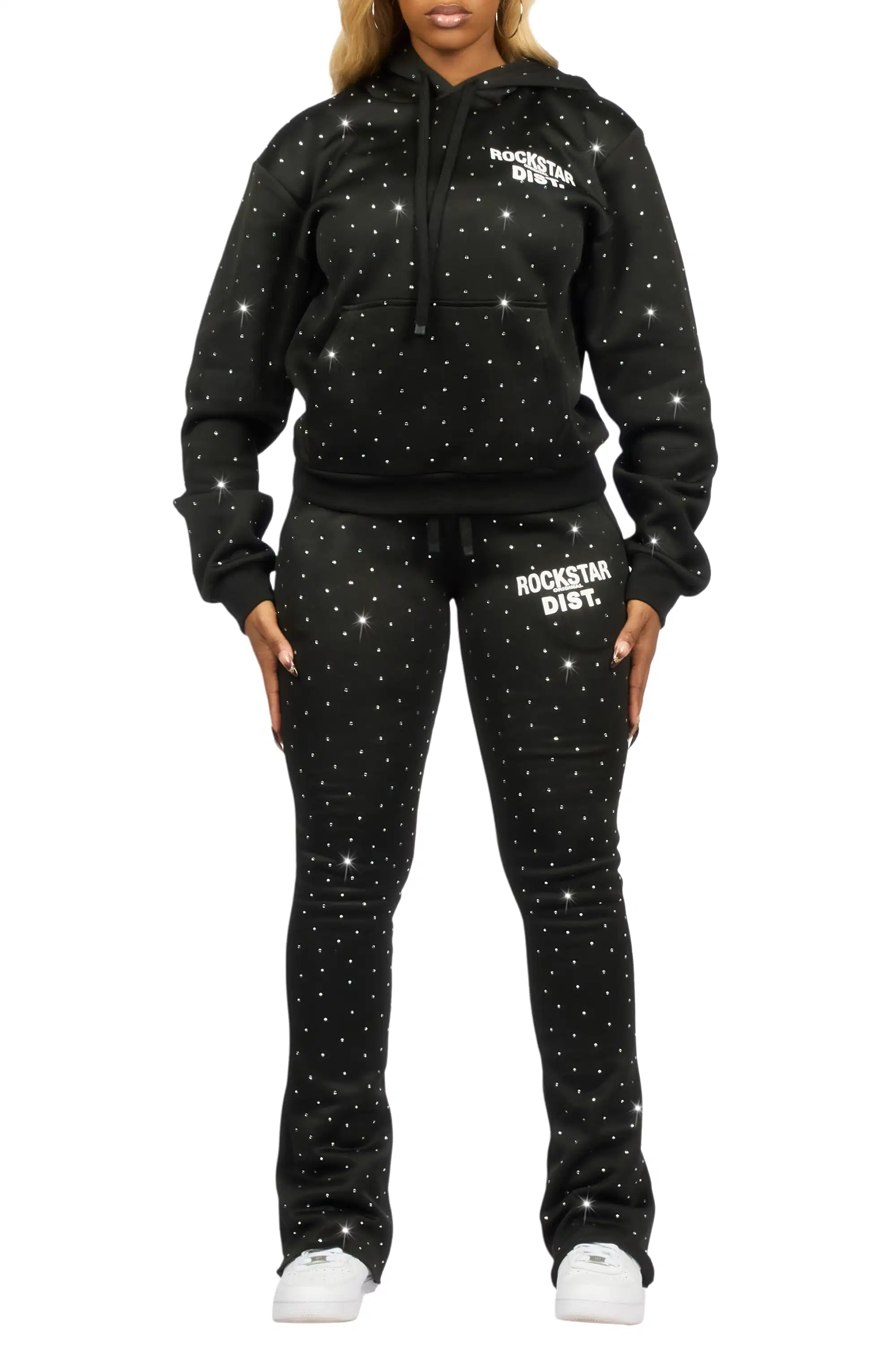 Shamoney Black Rhinestone Stacked Track Set - Image 12