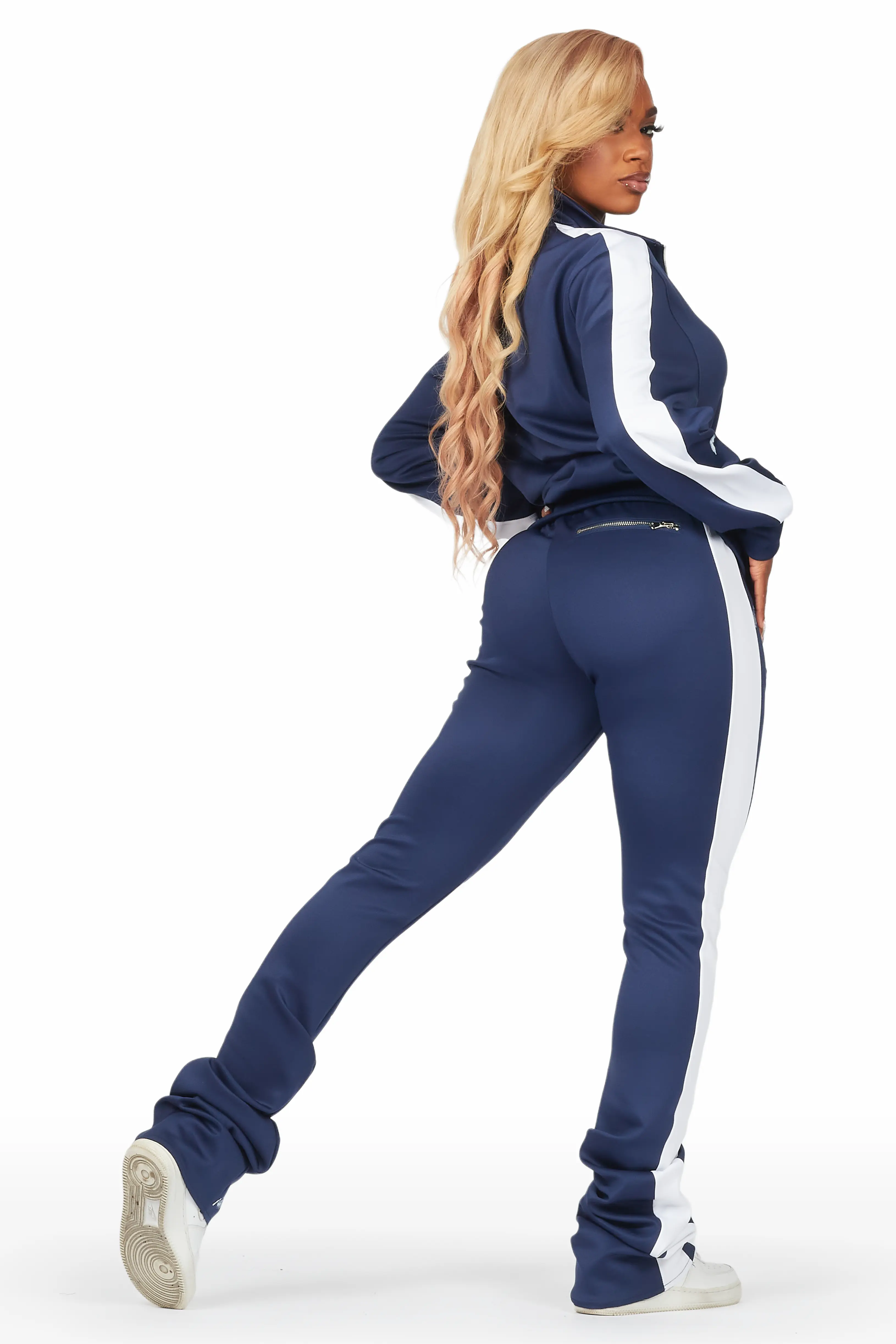 Hadley Navy Tricot Super Stacked Trackset - Image 5