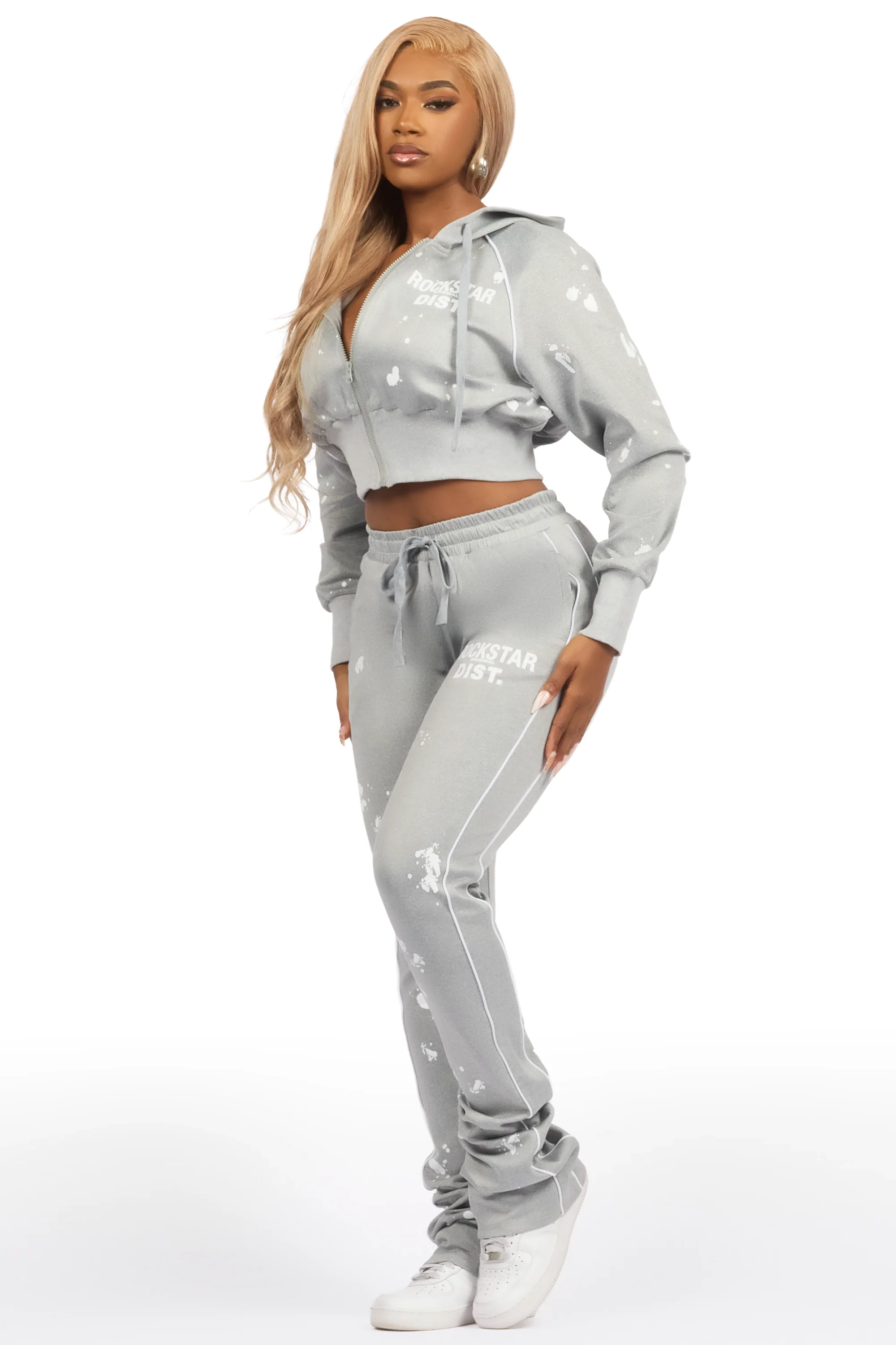 Maxine Heather Grey Tricot Stacked Trackset - Image 3