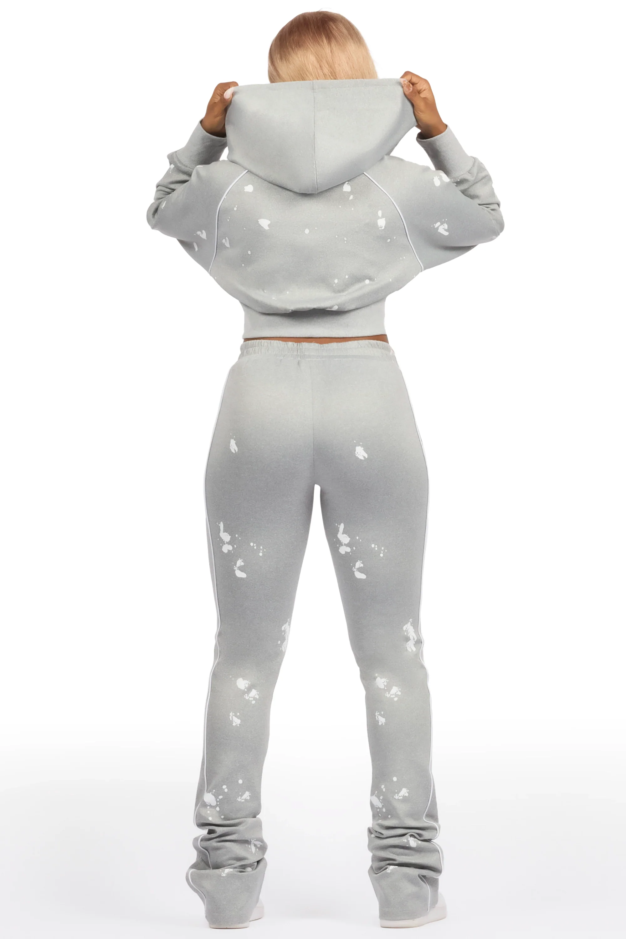 Maxine Heather Grey Tricot Stacked Trackset - Image 5