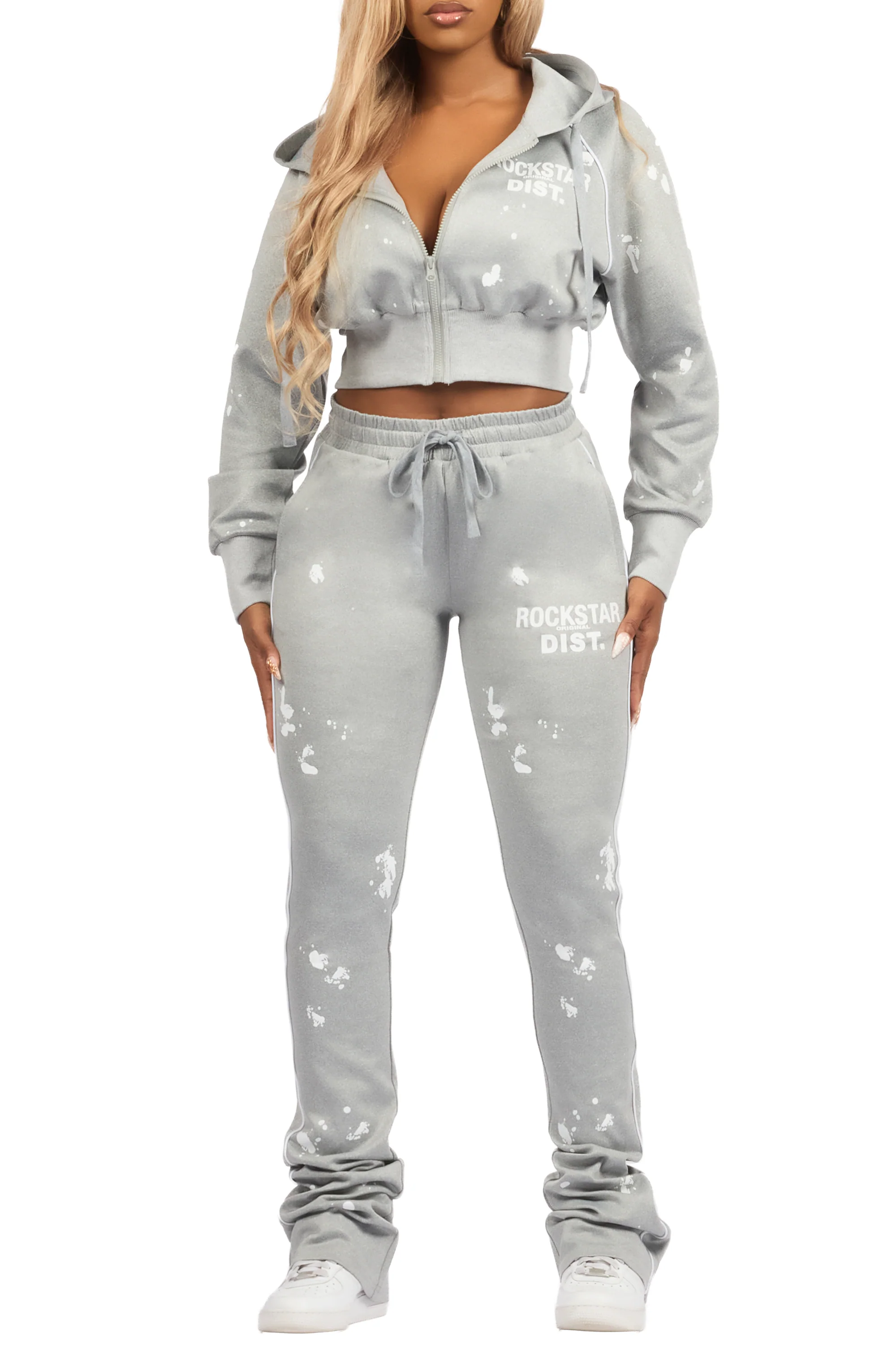Maxine Heather Grey Tricot Stacked Trackset - Image 6