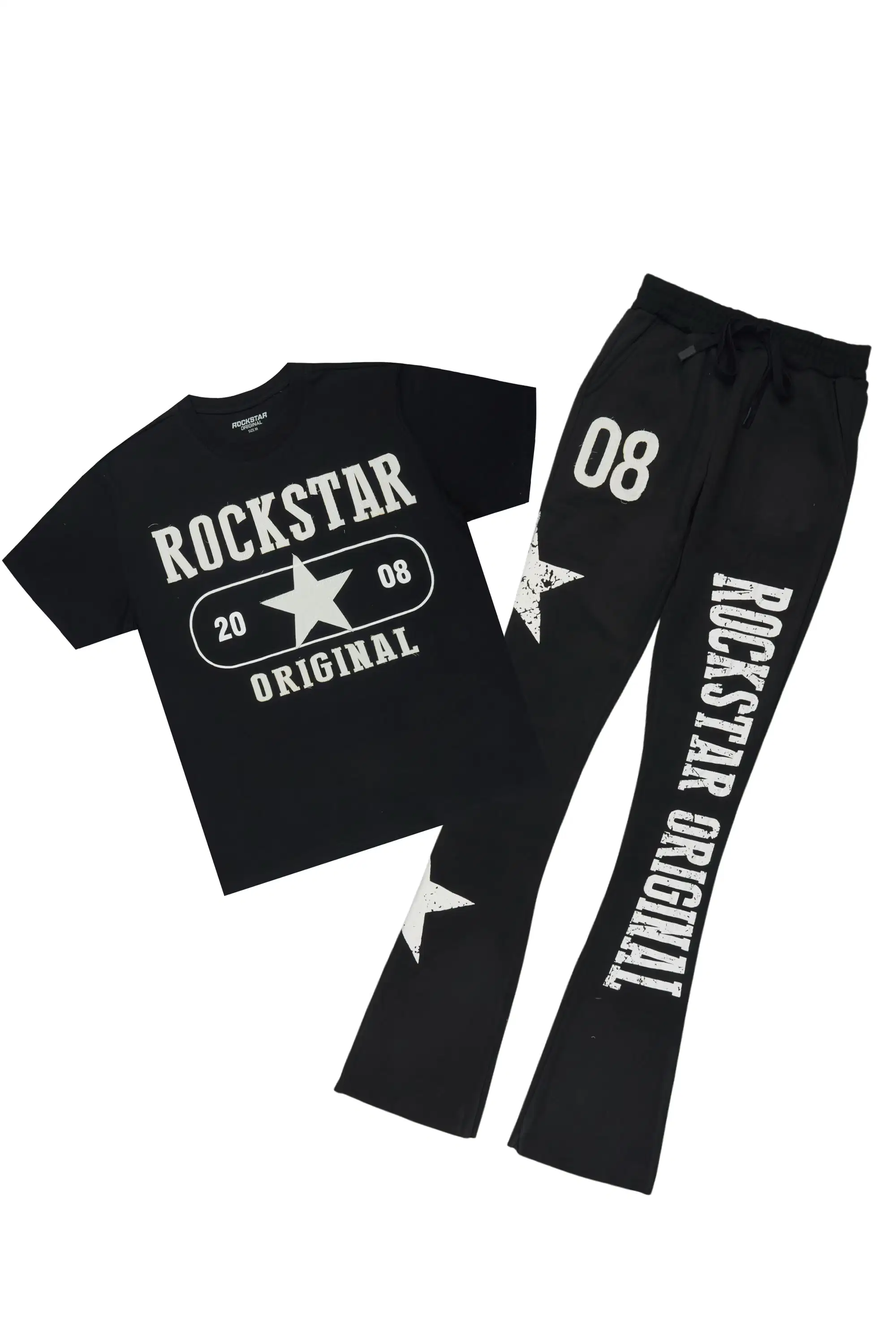 Chavonne Black T-Shirt Trackset - Image 2