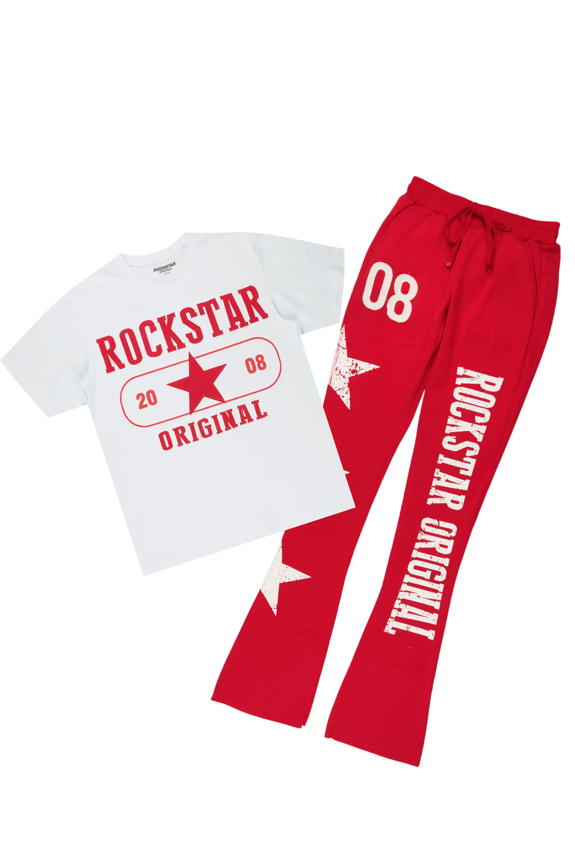 Chavonne White/Red T-Shirt Trackset - Image 2