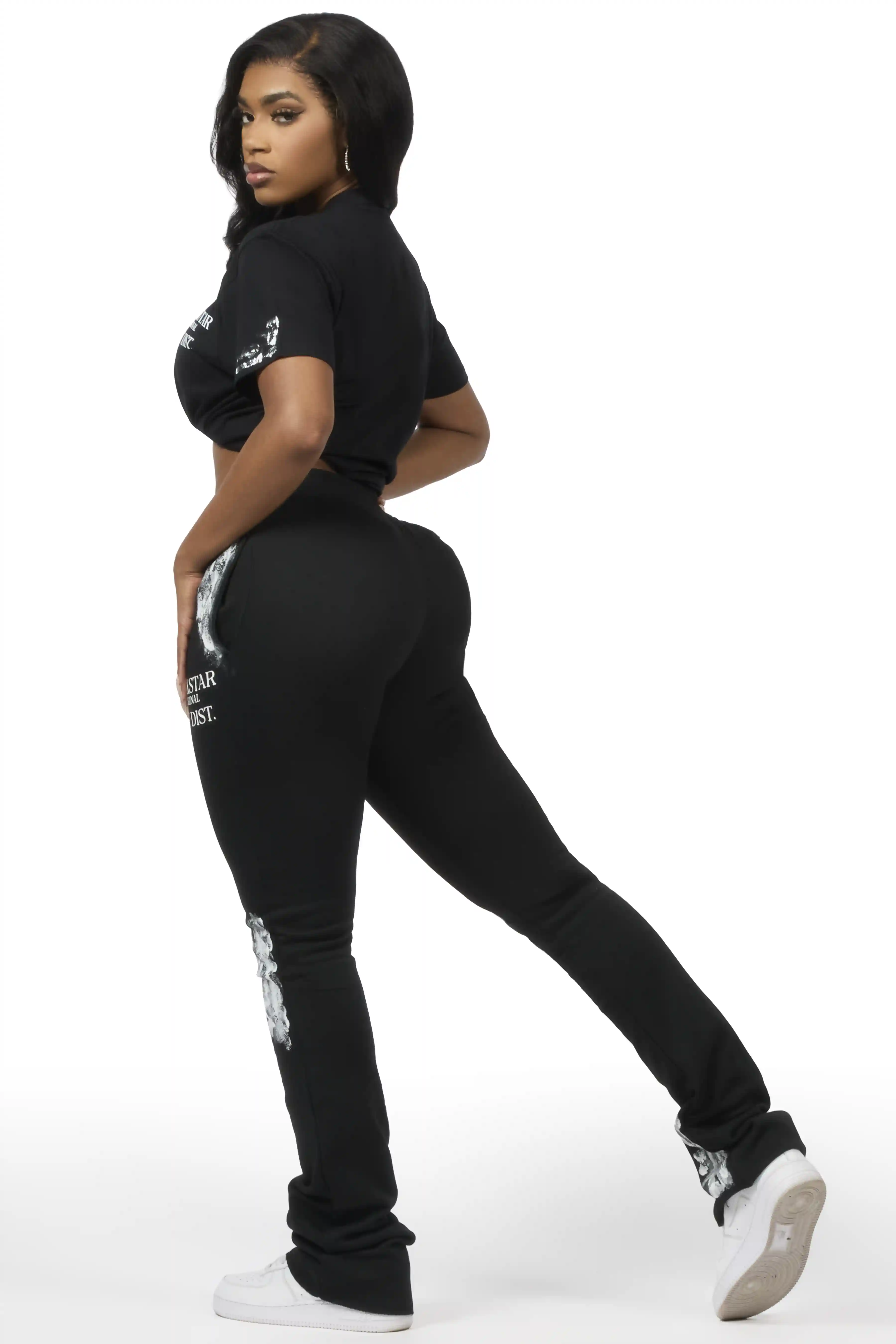 Filipa Black T-Shirt Track Set - Image 8
