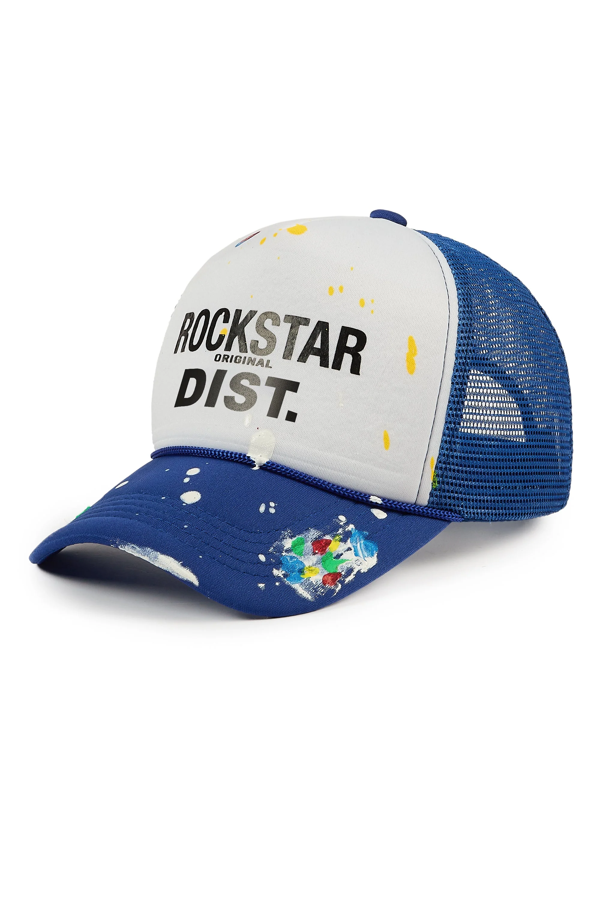 Good Side Only White/Royal Blue Trucker Hat - Image 2