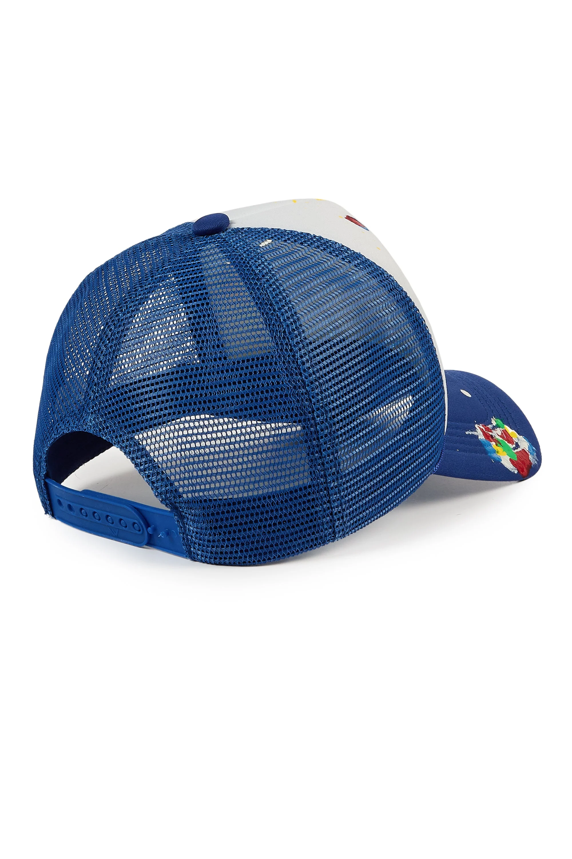 Good Side Only White/Royal Blue Trucker Hat - Image 3