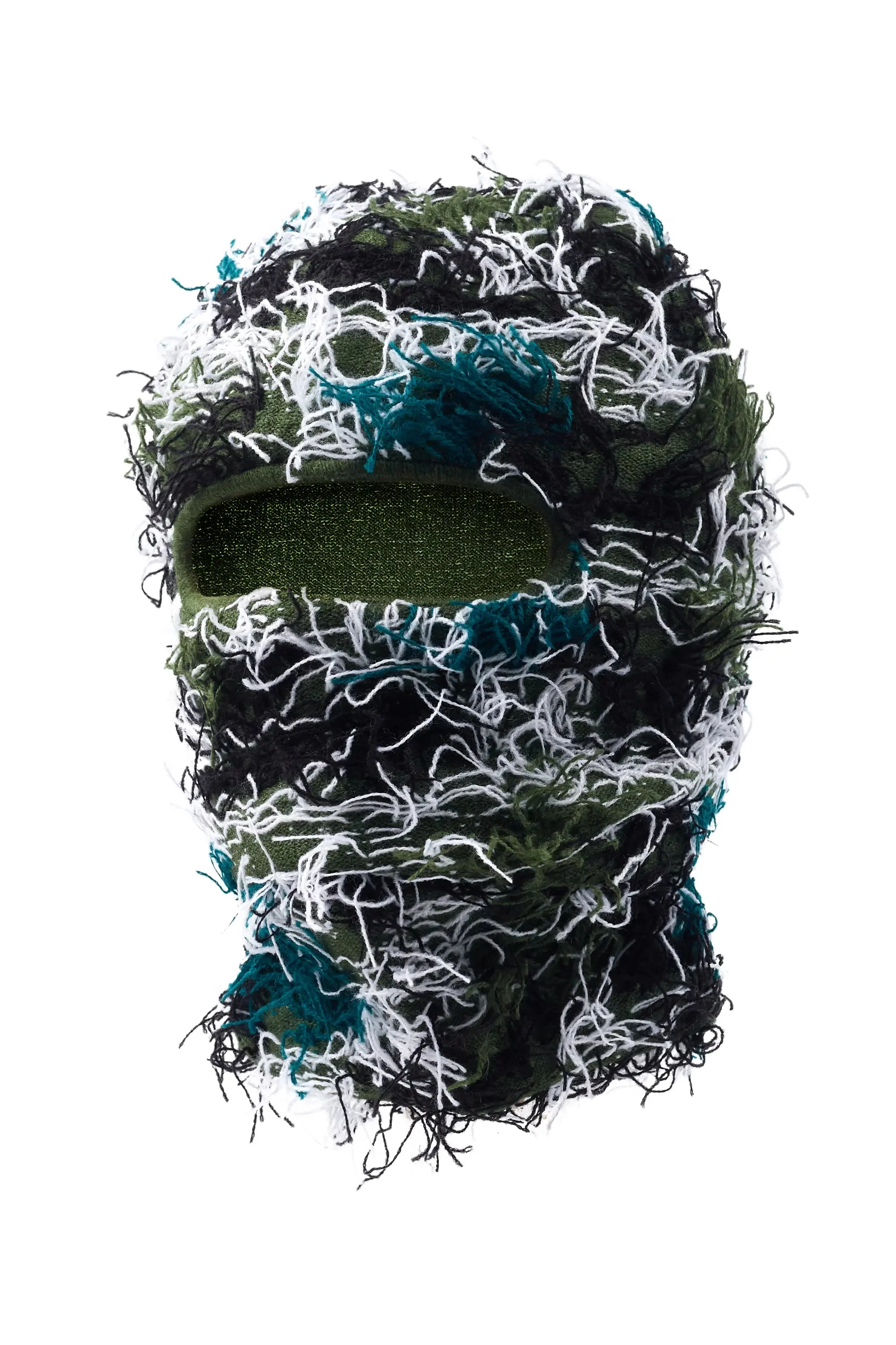 Seantee Green Multi Fuzzy Ski Mask - Image 2