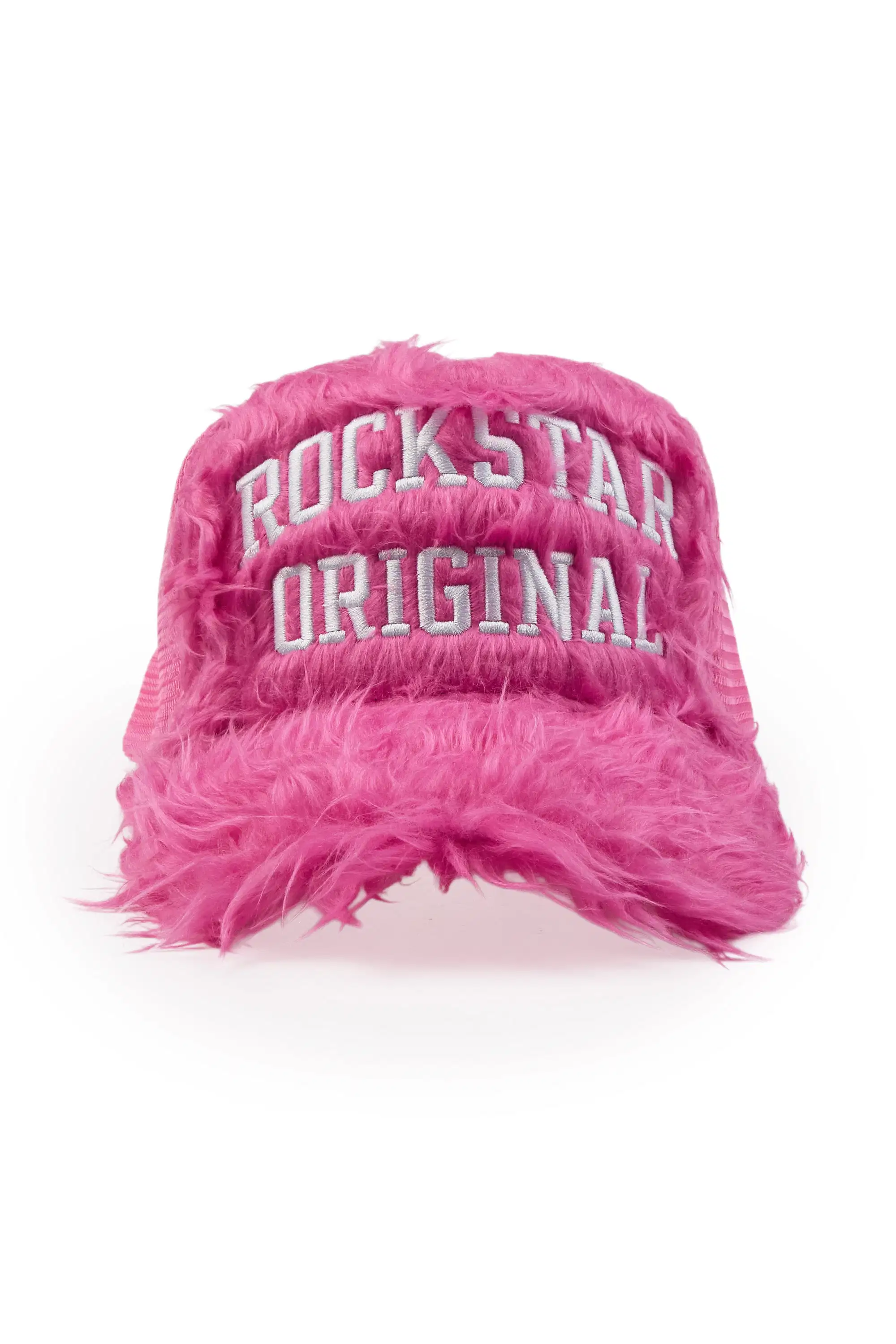 Donnesha Pink Shaggy Fur Trucker Hat - Image 2