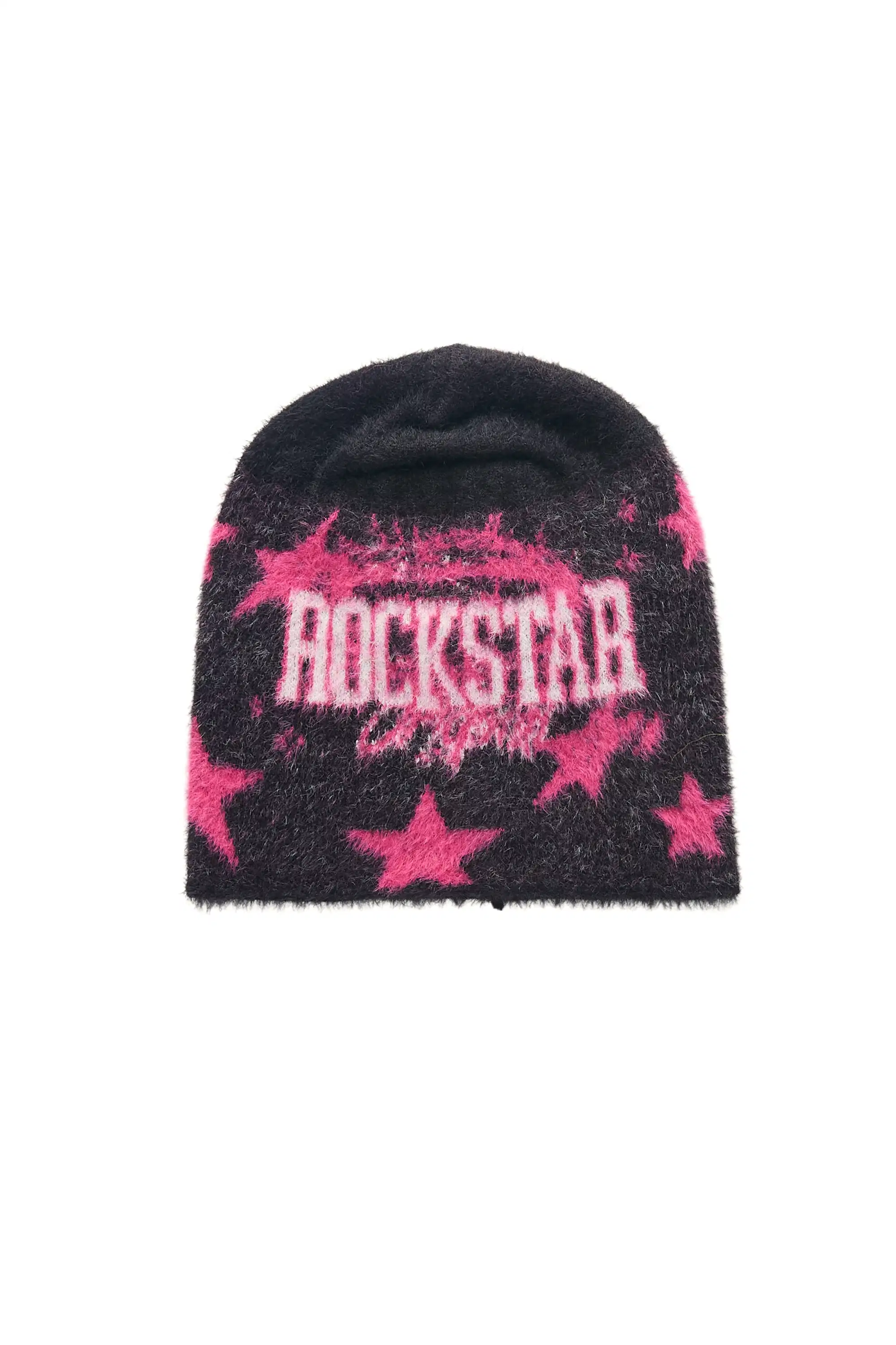 Carolina Black Knit Mohair Beanie