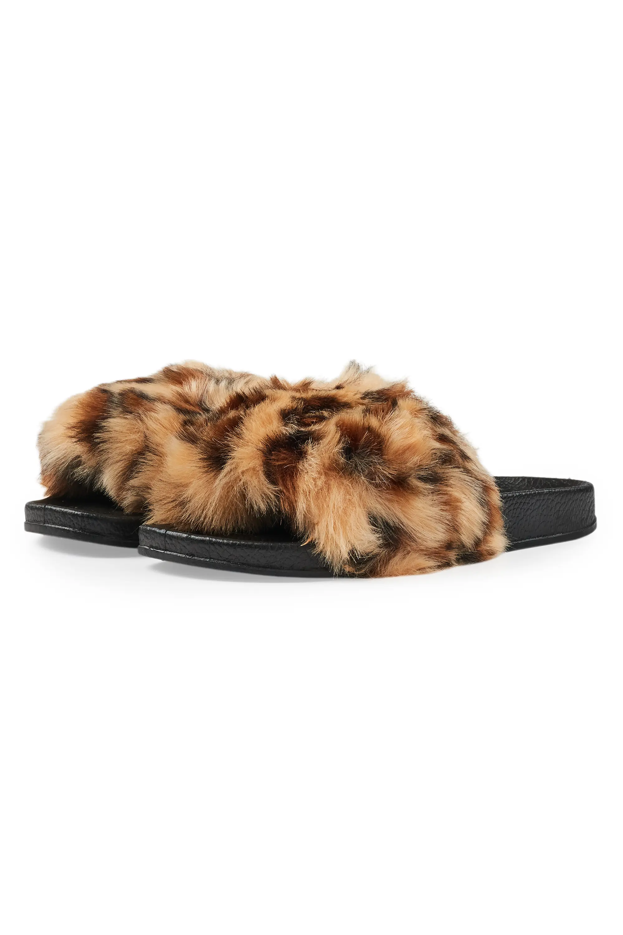 Tatyana Cheetah Fur Slides - Image 2