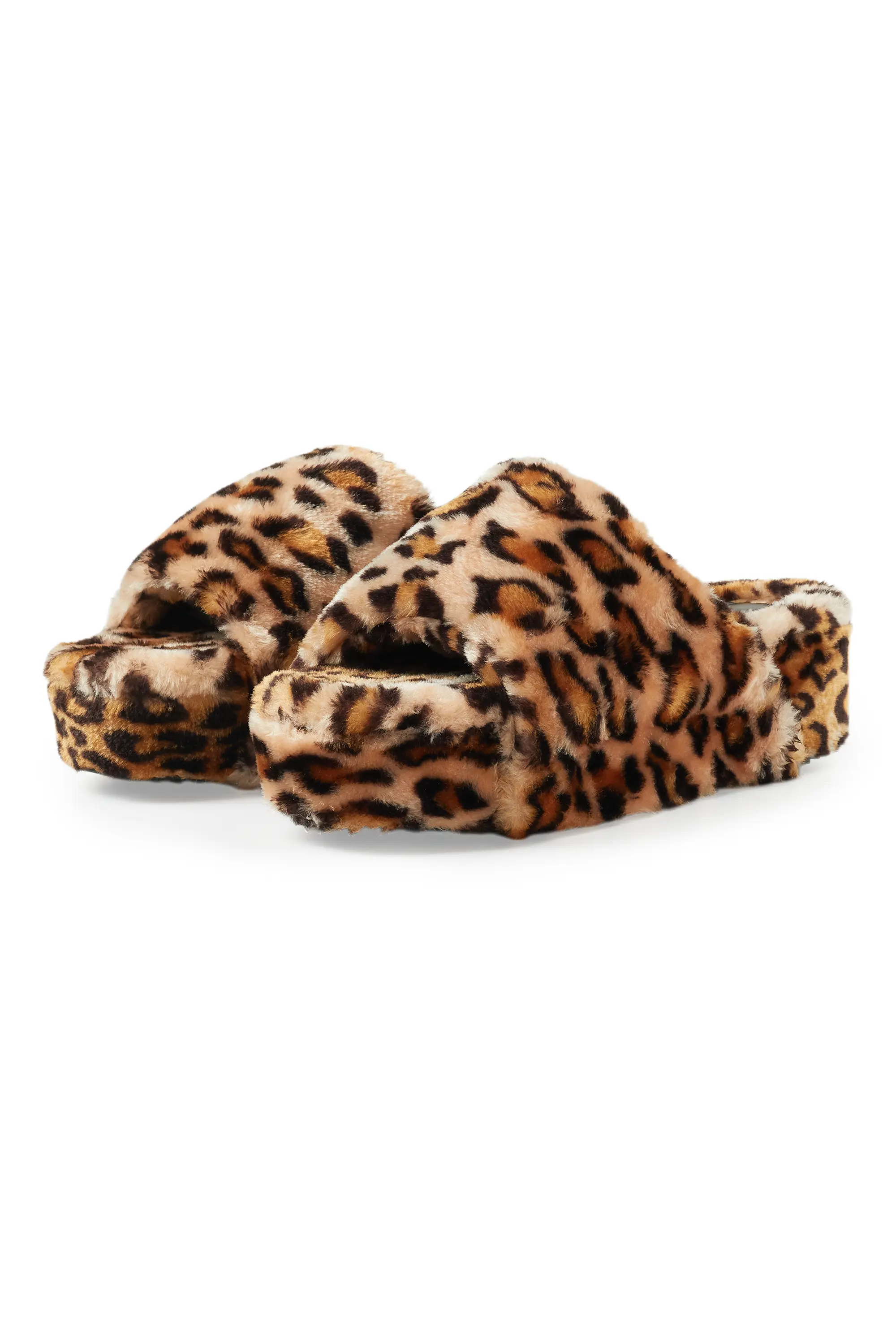 Antavia Cheetah Fur Slides - Image 3