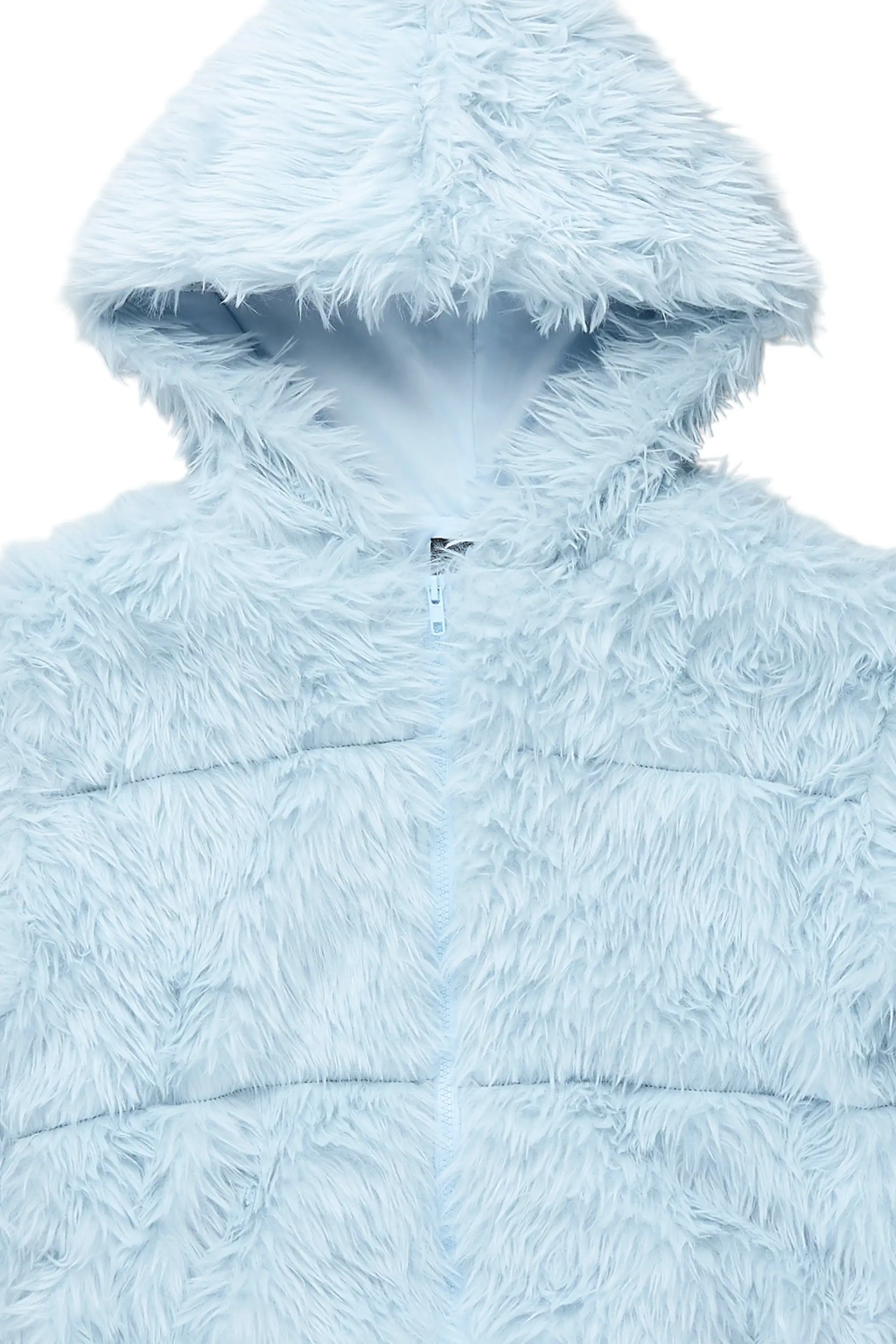 Kristin Baby Blue Fur Jacket - Image 7