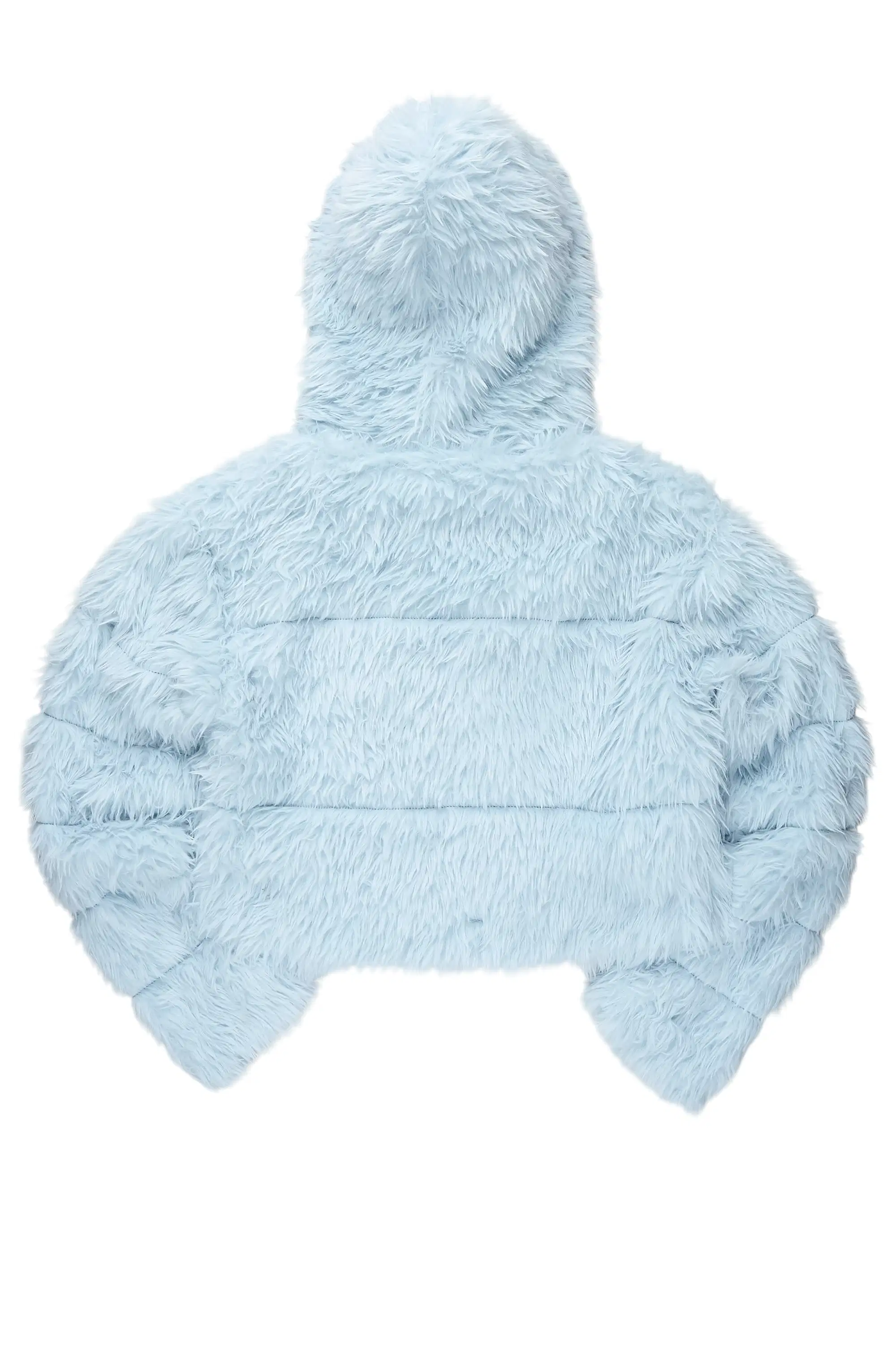 Kristin Baby Blue Fur Jacket - Image 9