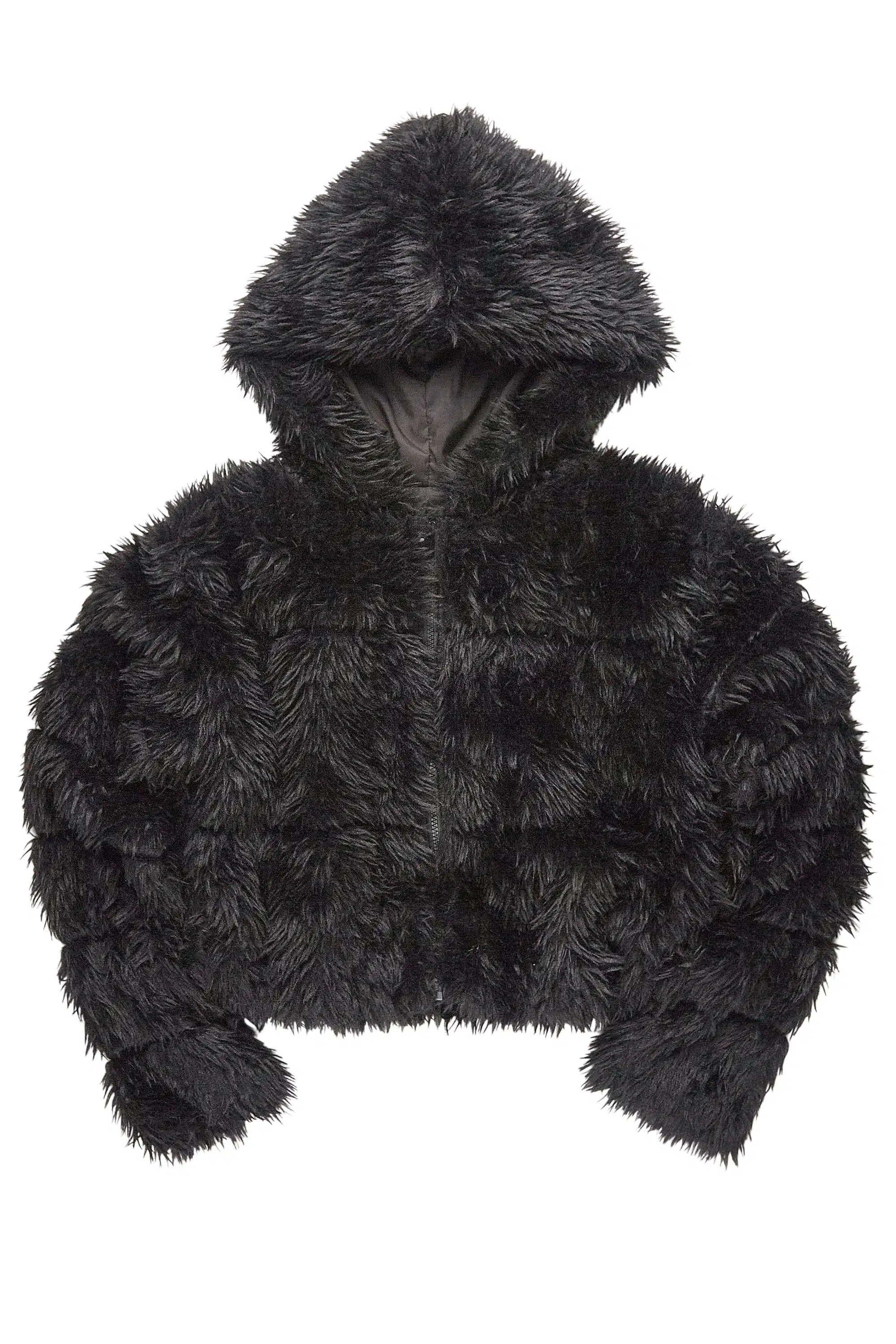 Kristin Black Fur Jacket - Image 2