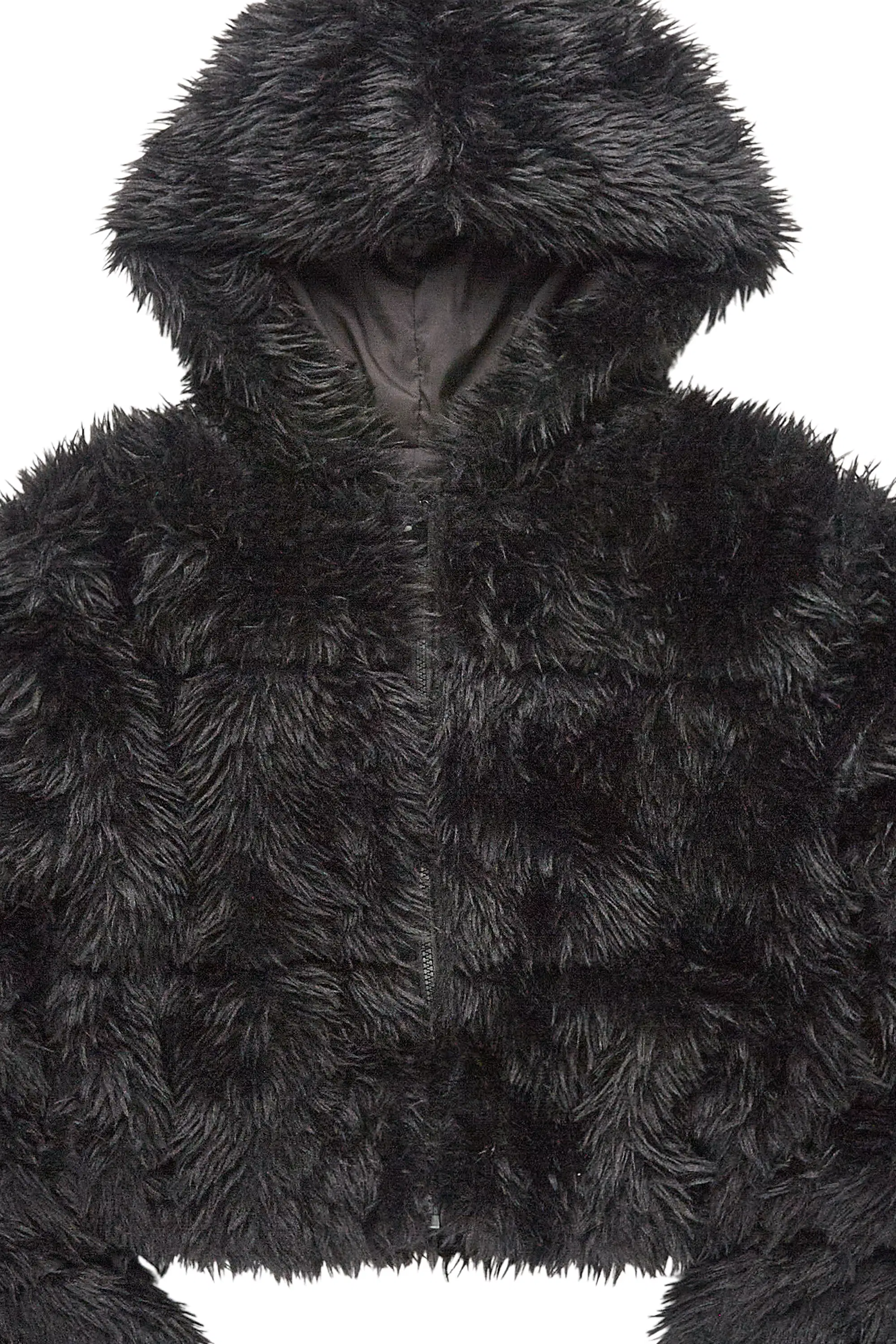 Kristin Black Fur Jacket - Image 7