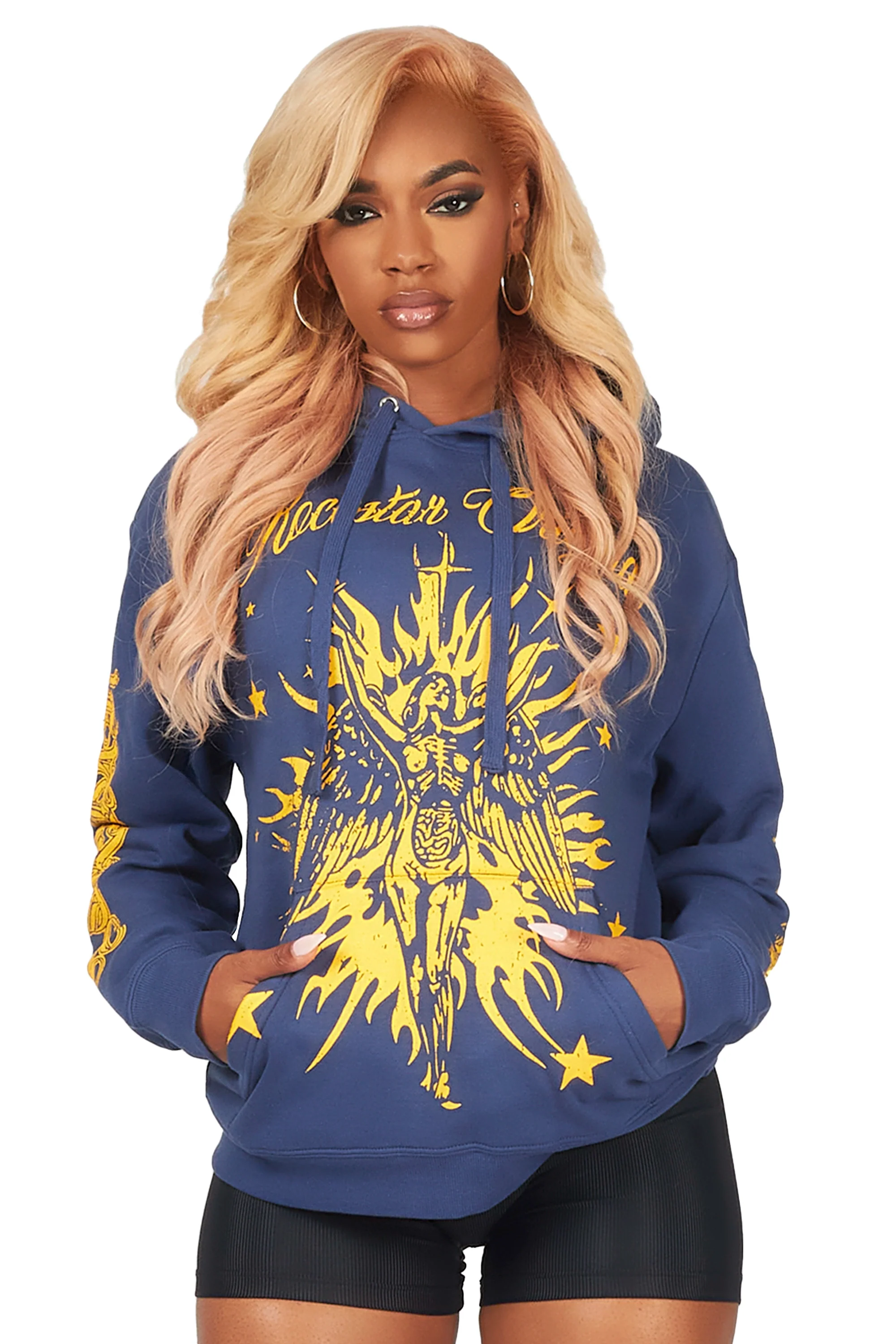 Jamyia Navy Oversized Hoodie - Image 2
