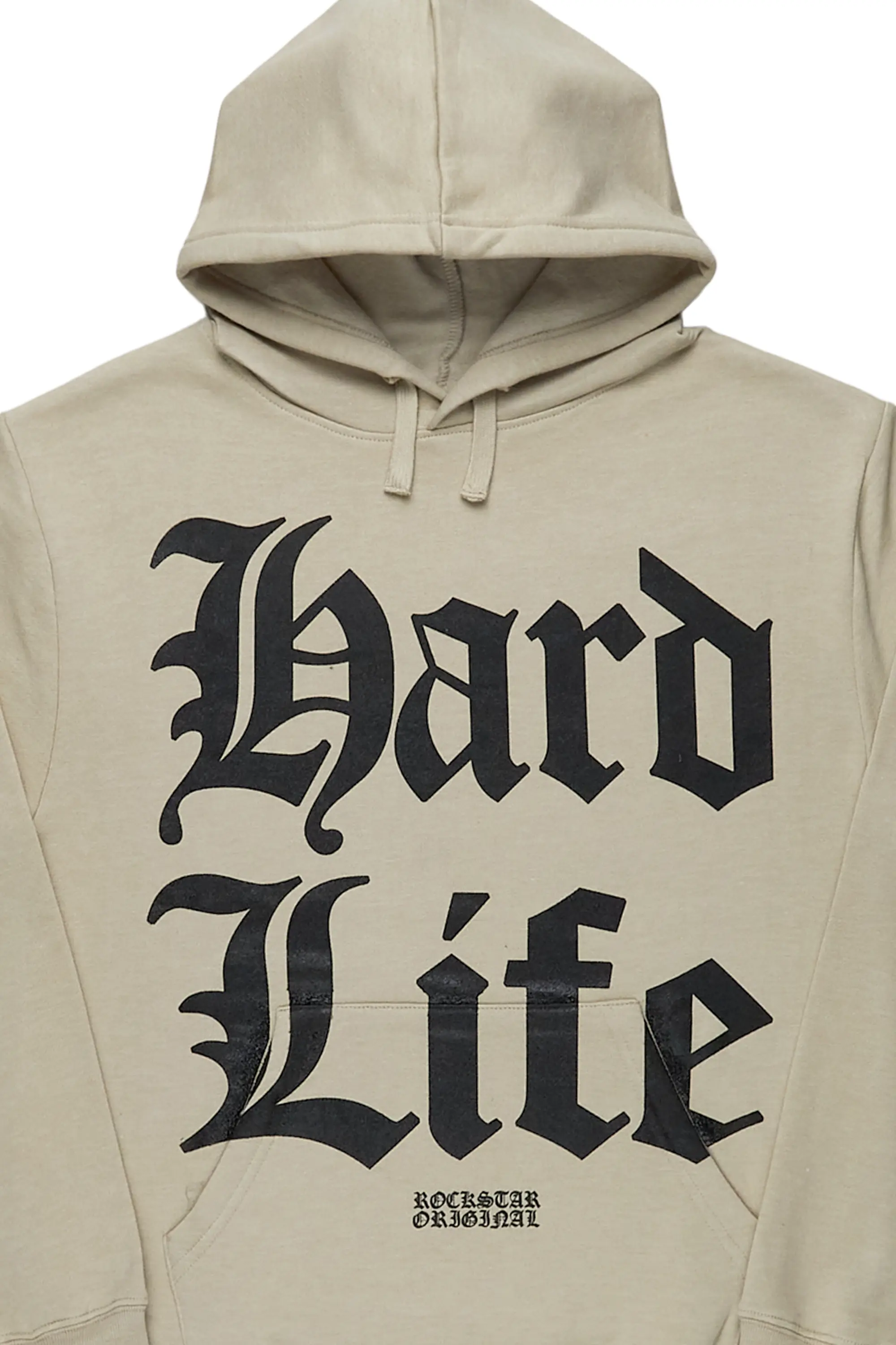 Aicha Beige Oversized Hoodie - Image 2