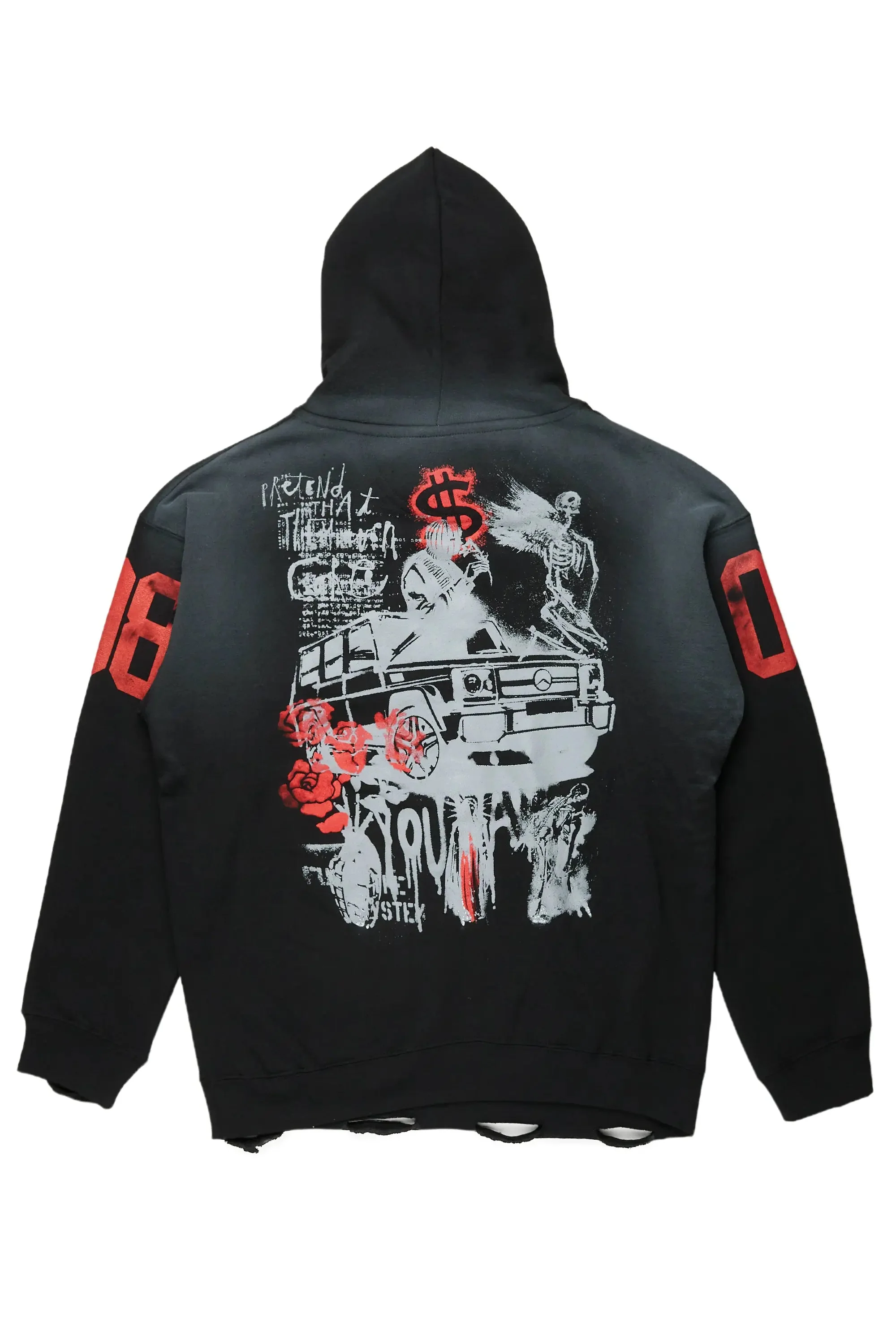 Kammile Black Oversized Hoodie - Image 2