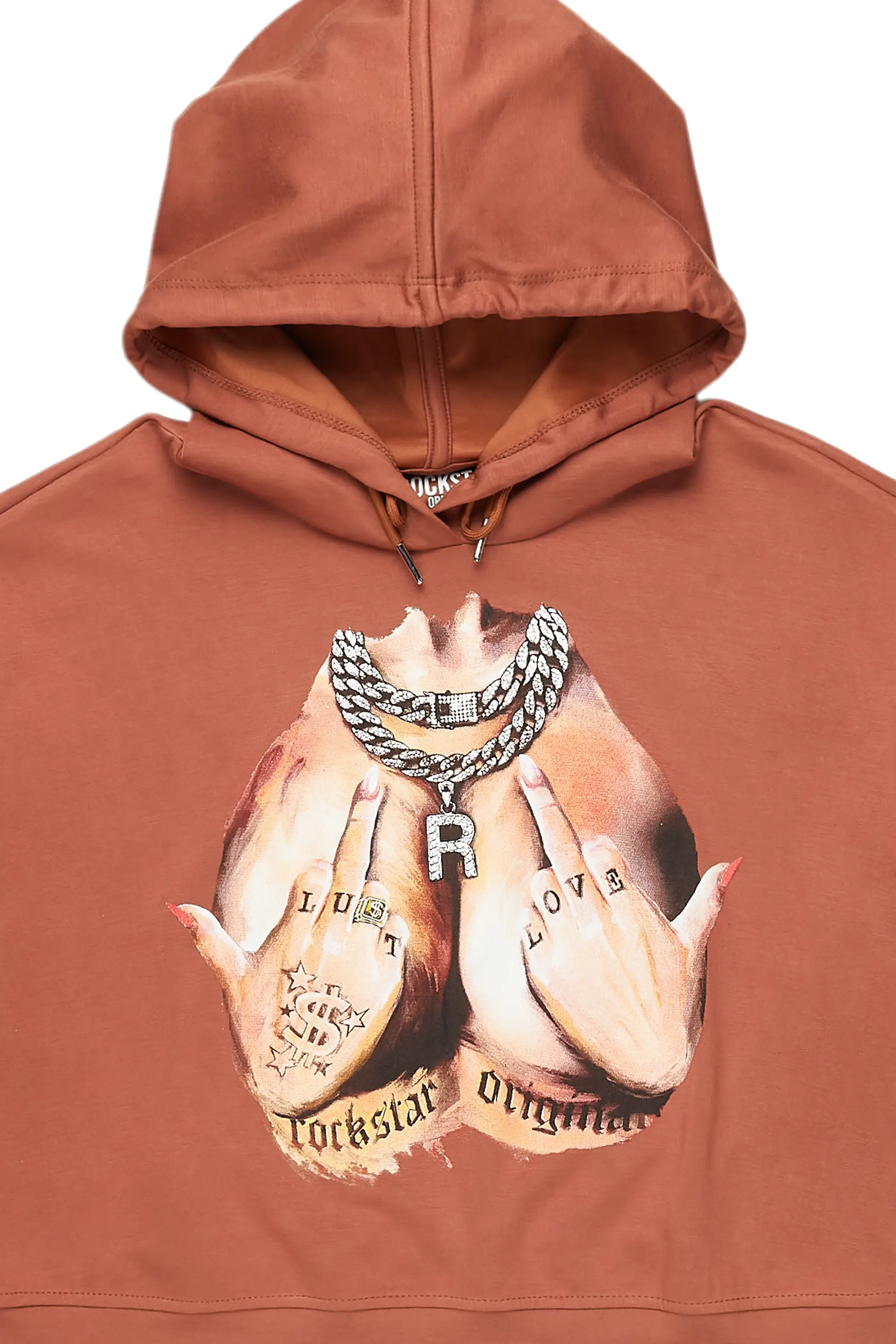 Deana Brown Crop Hoodie - Image 2