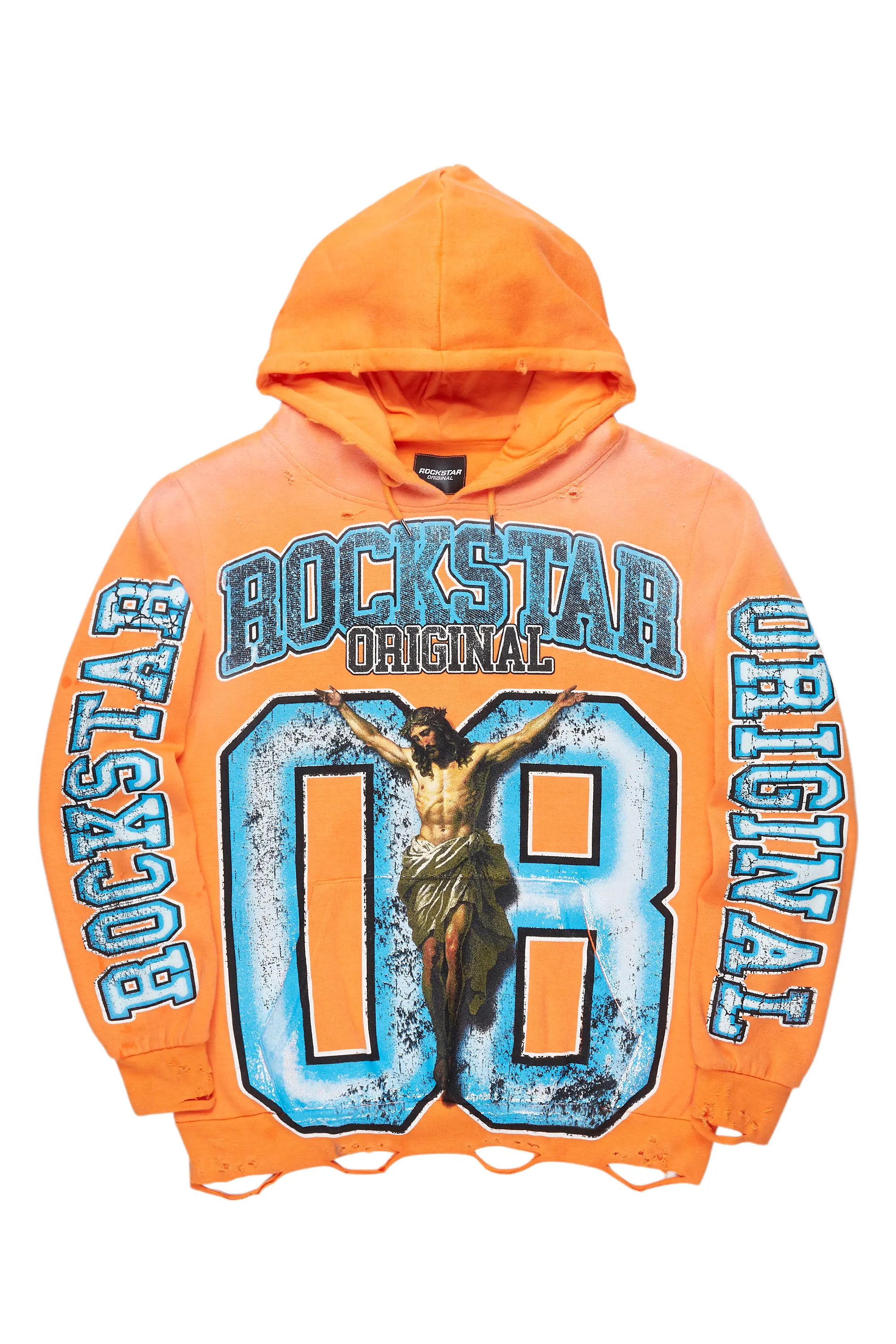Tariqa Orange Oversized Hoodie
