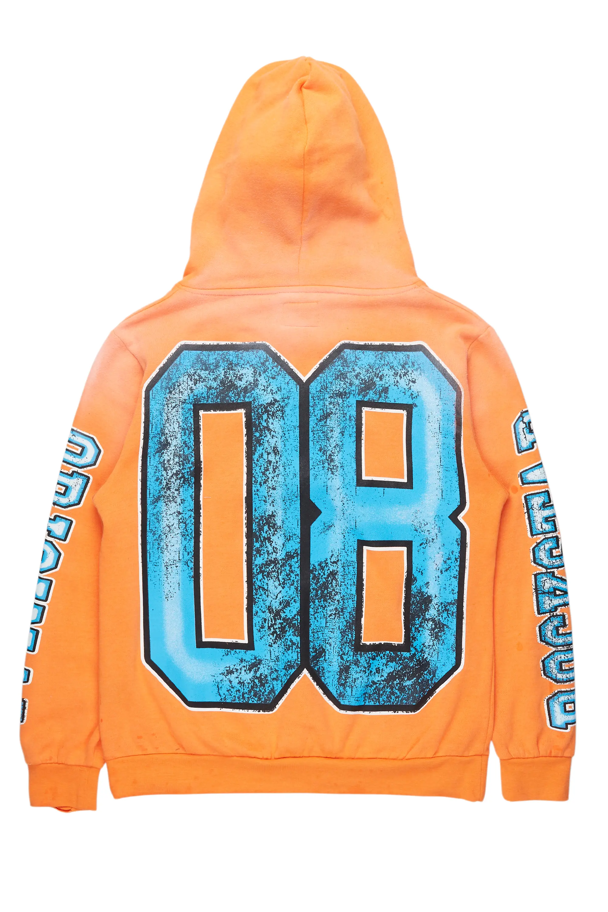 Tariqa Orange Oversized Hoodie - Image 3