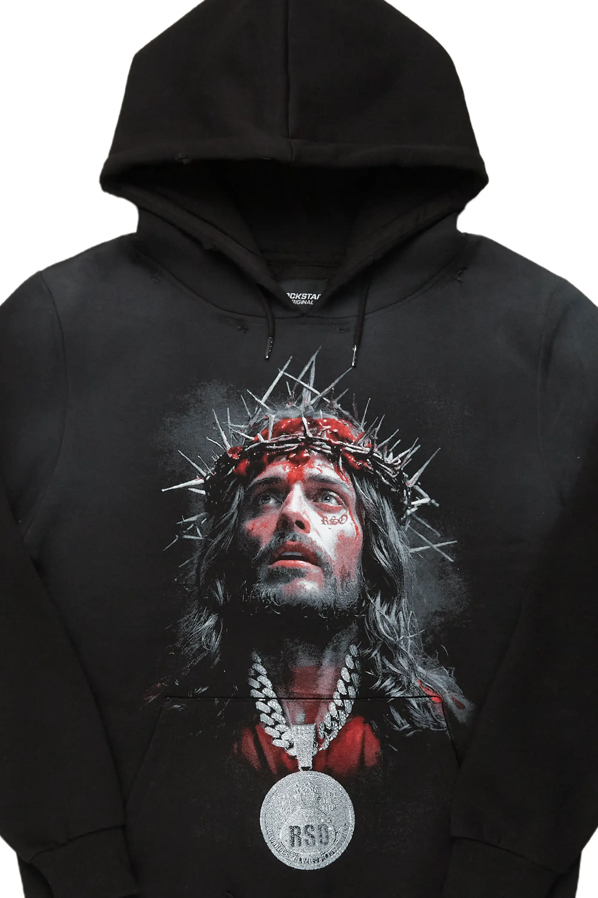 Rongela Black Oversized Hoodie - Image 2