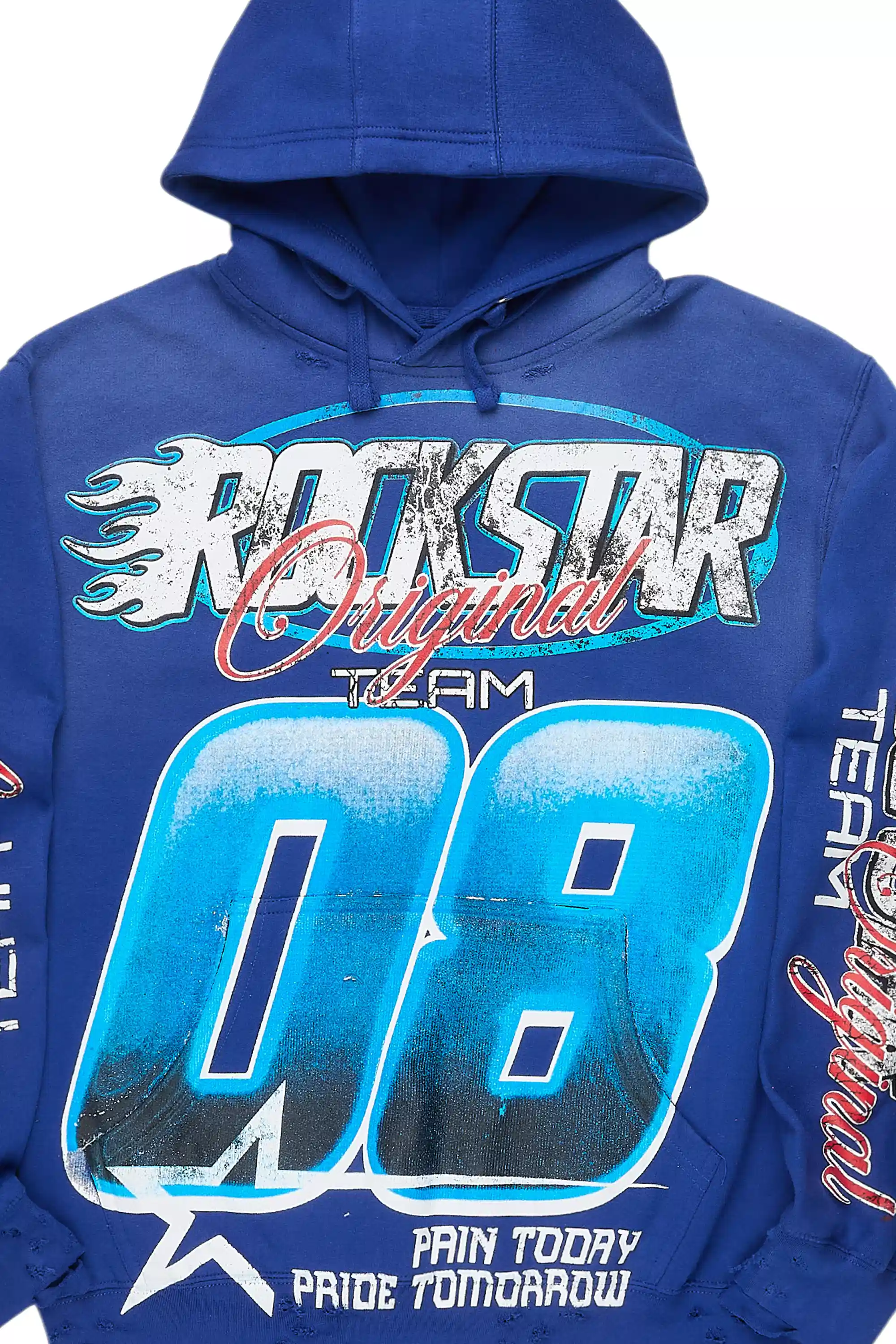 Mistelle Royal Blue Graphic Hoodie - Image 3