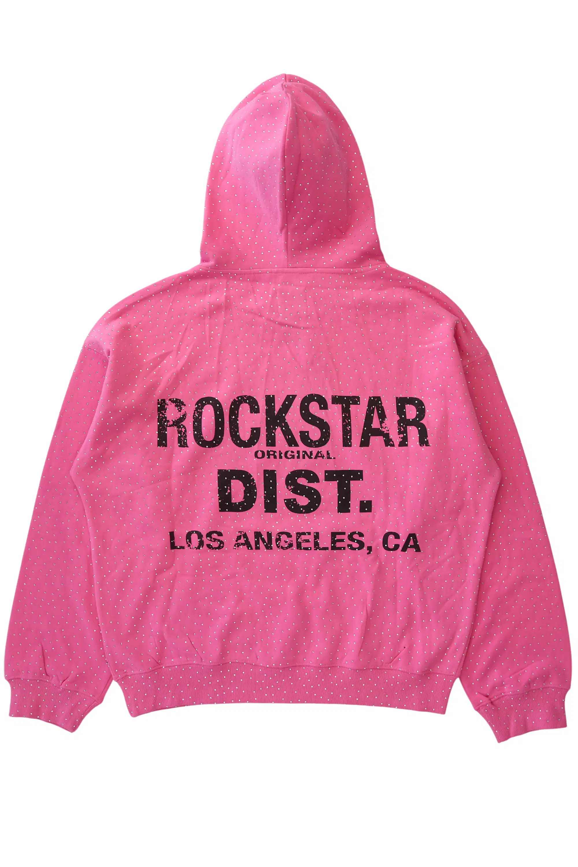 Dalasia Pink Rhinestone Hoodie - Image 2