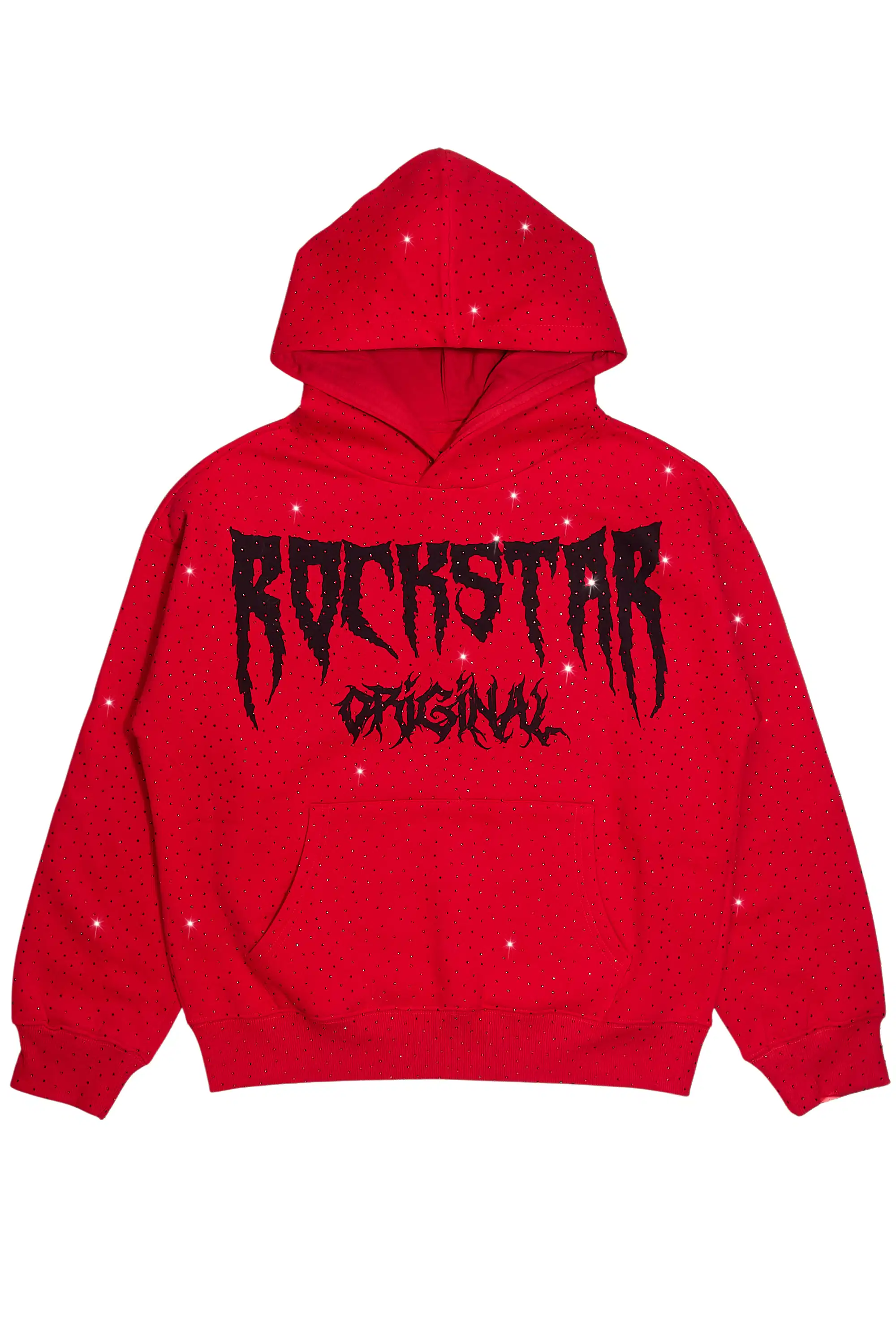 Andreas Red Rhinestone Hoodie - Image 2