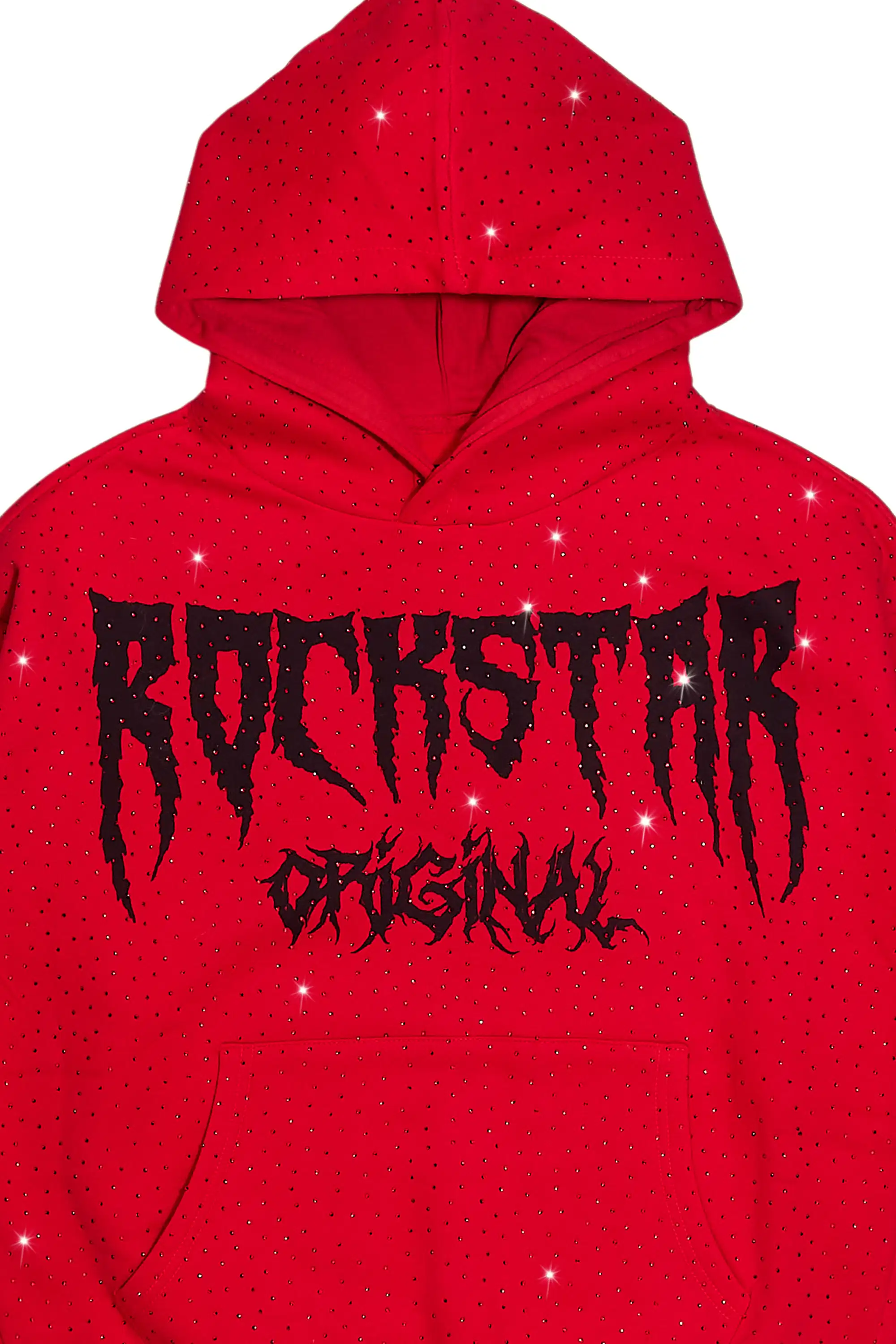 Andreas Red Rhinestone Hoodie - Image 5