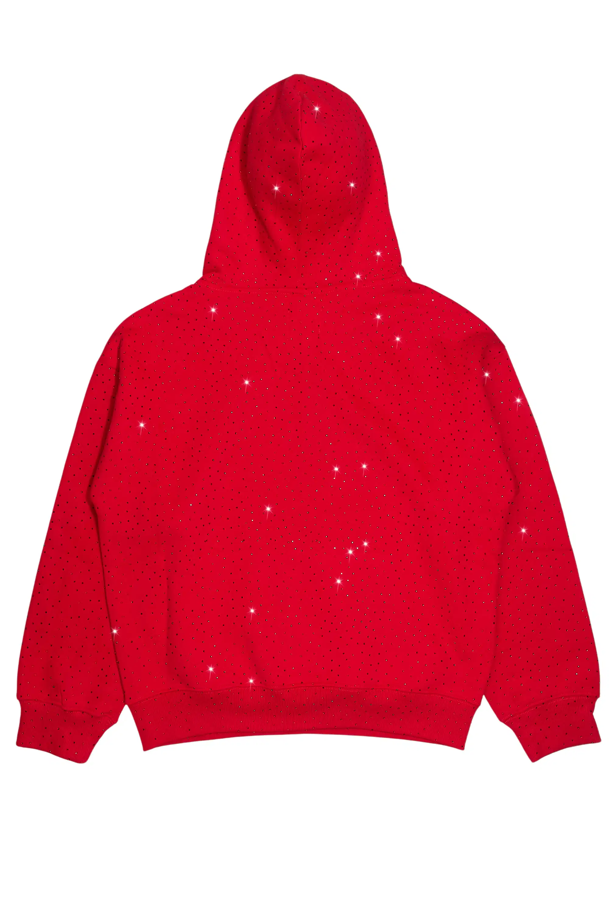 Andreas Red Rhinestone Hoodie - Image 8