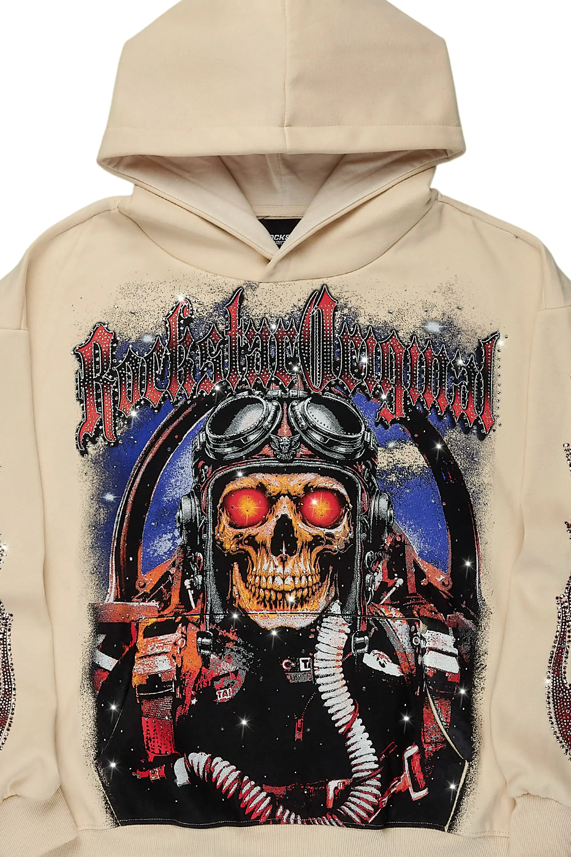 Ka’Dreanna Beige/Pink Rhinestone Hoodie - Image 3