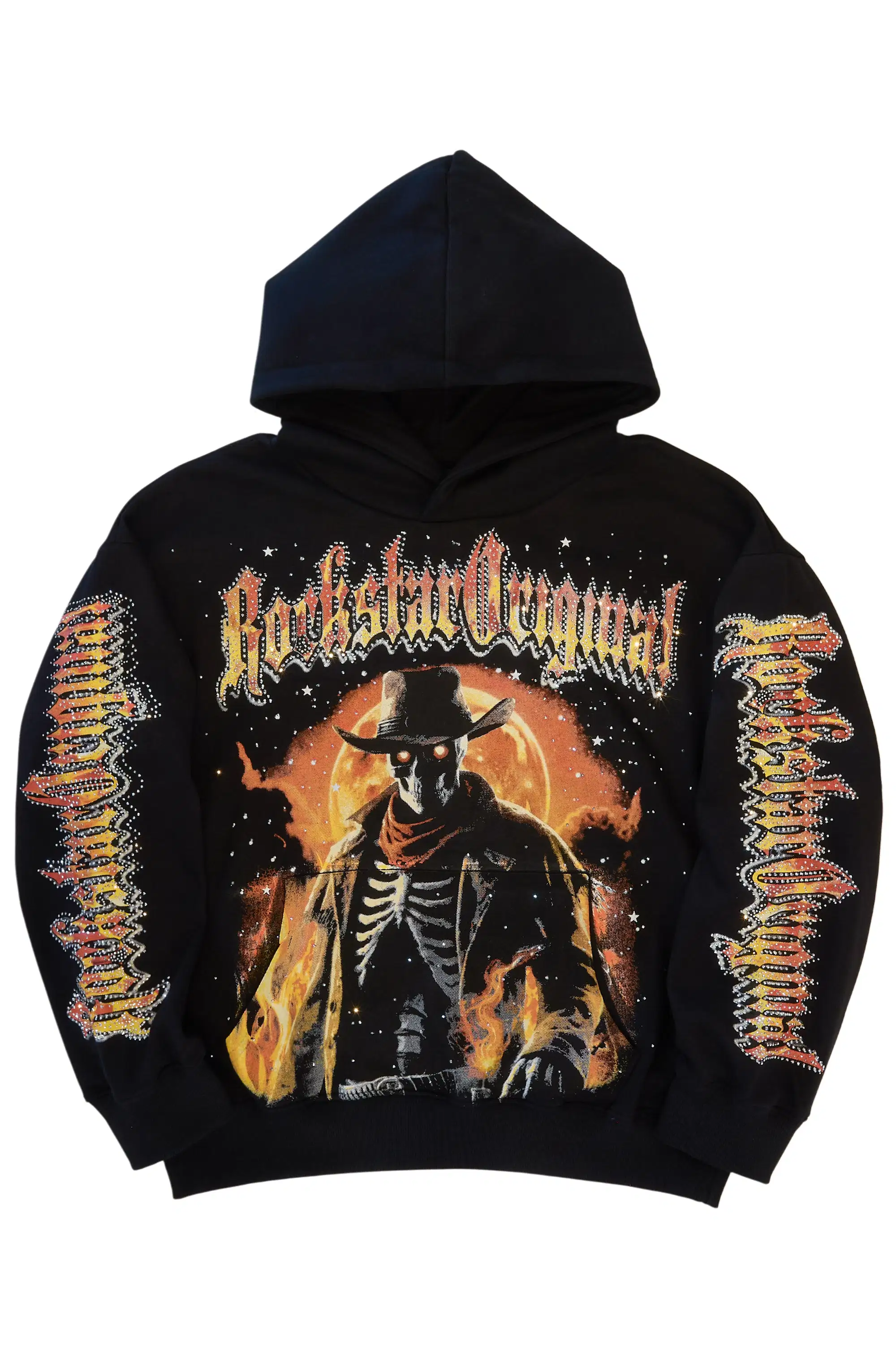 SaiZonna Black Rhinestone Hoodie - Image 2