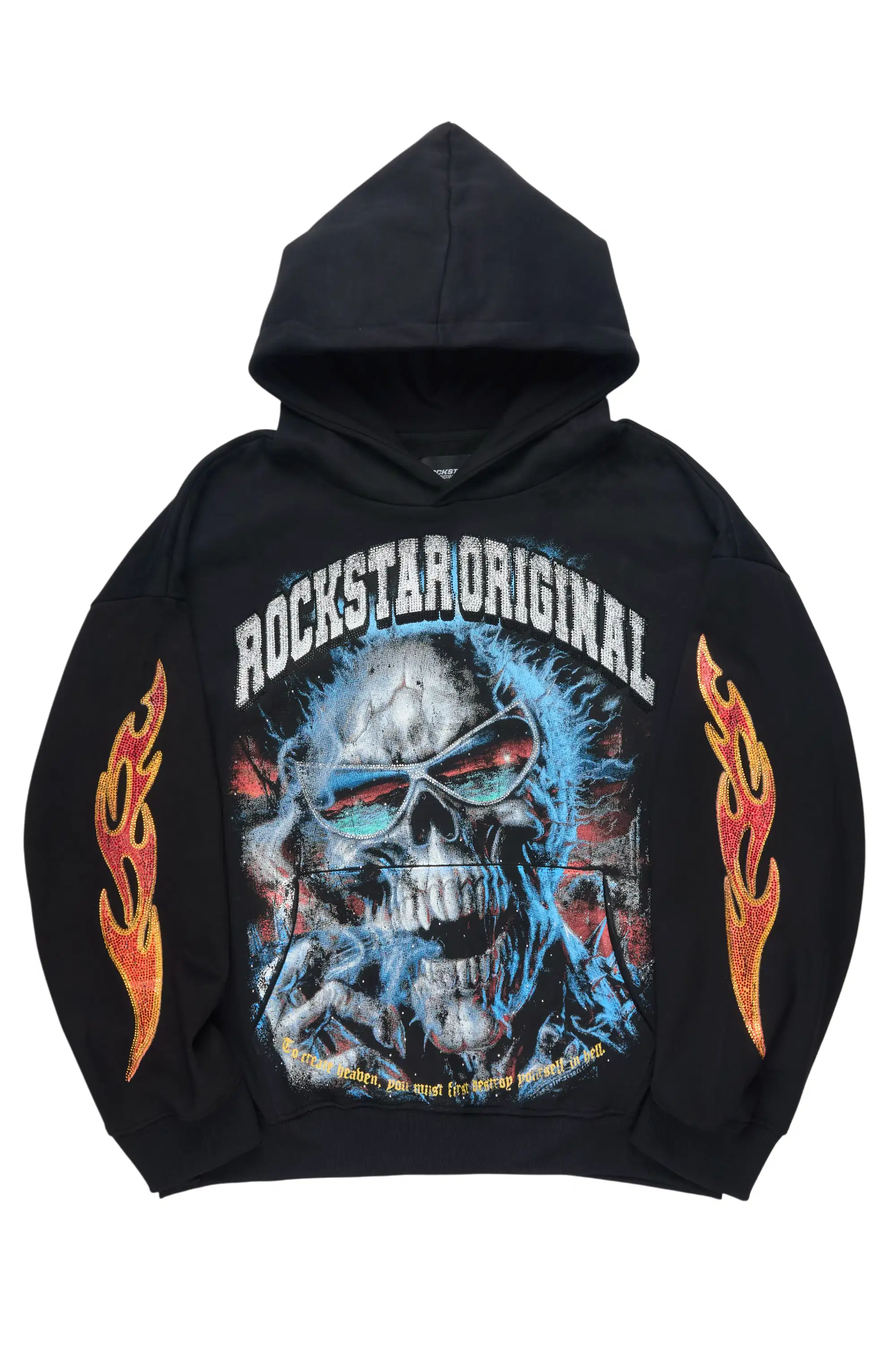 Raneshia Black Rhinestone Hoodie - Image 2