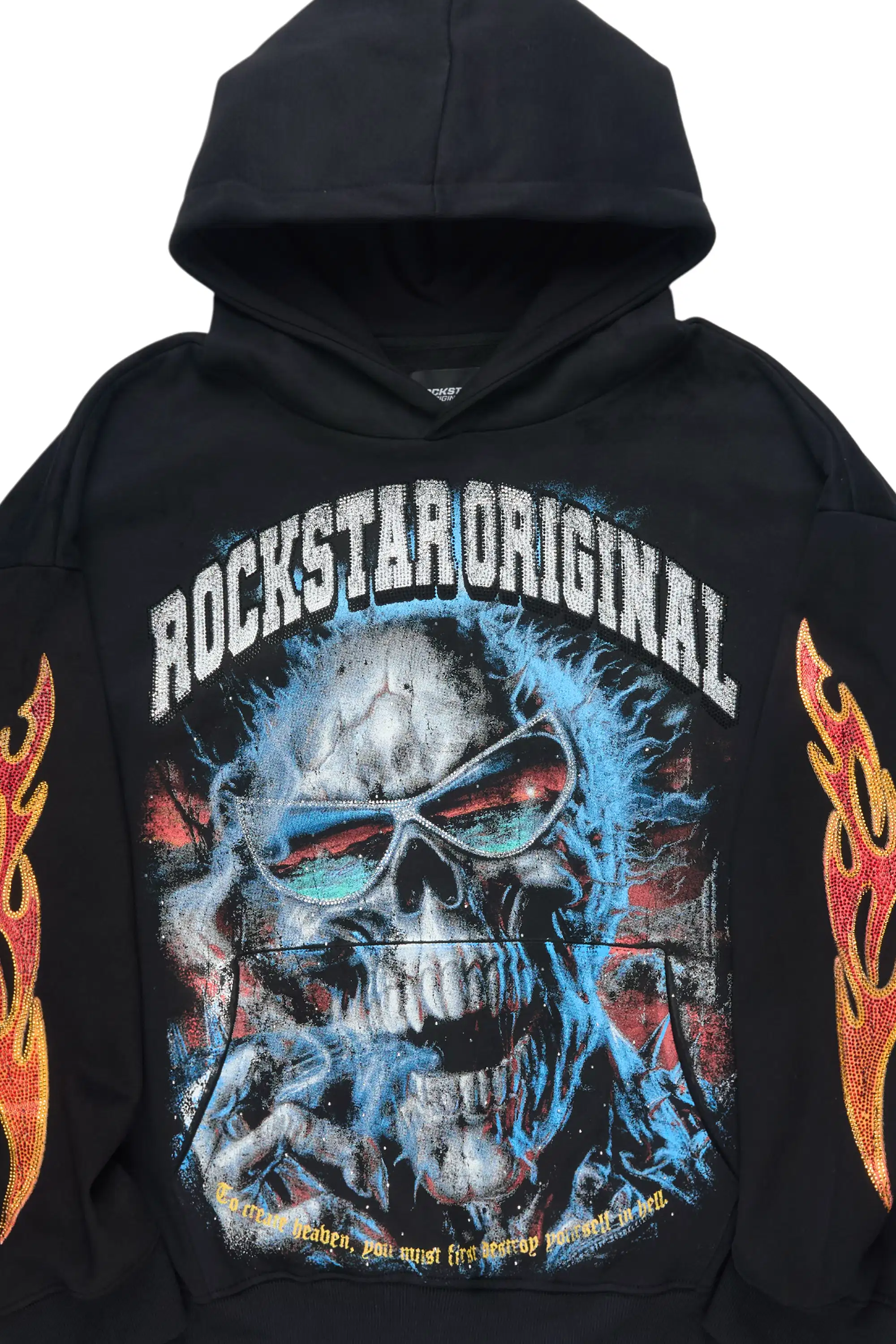 Raneshia Black Rhinestone Hoodie - Image 3