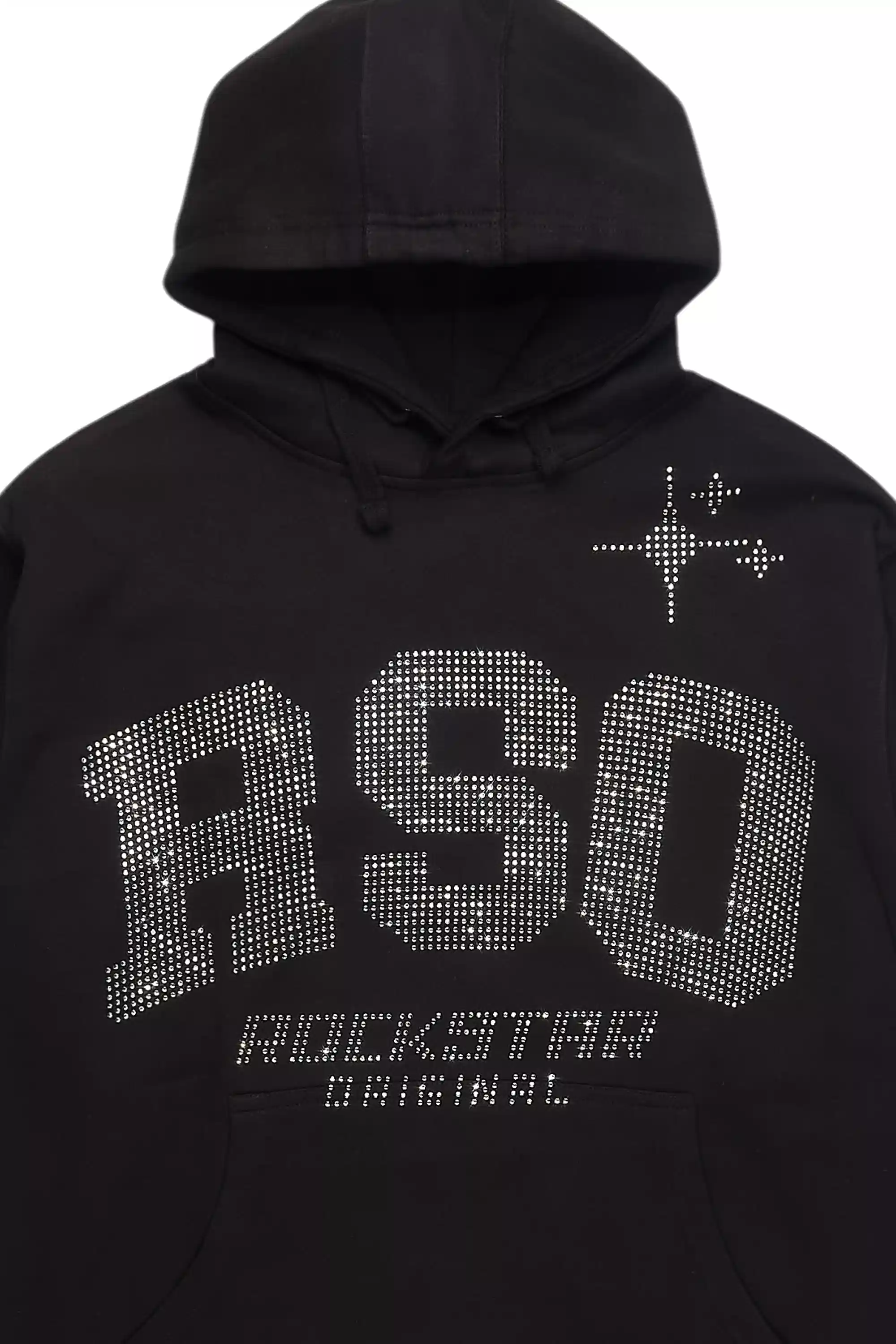Parnella Black Rhinestone Hoodie - Image 3