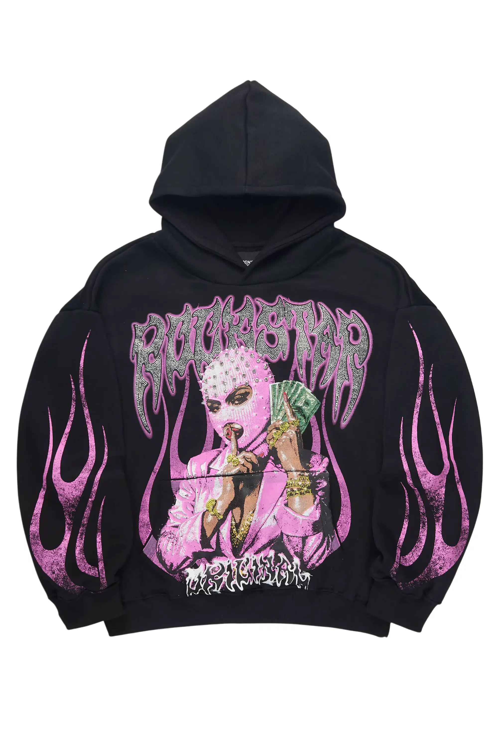 Kookie Black Rhinestone Hoodie - Image 3
