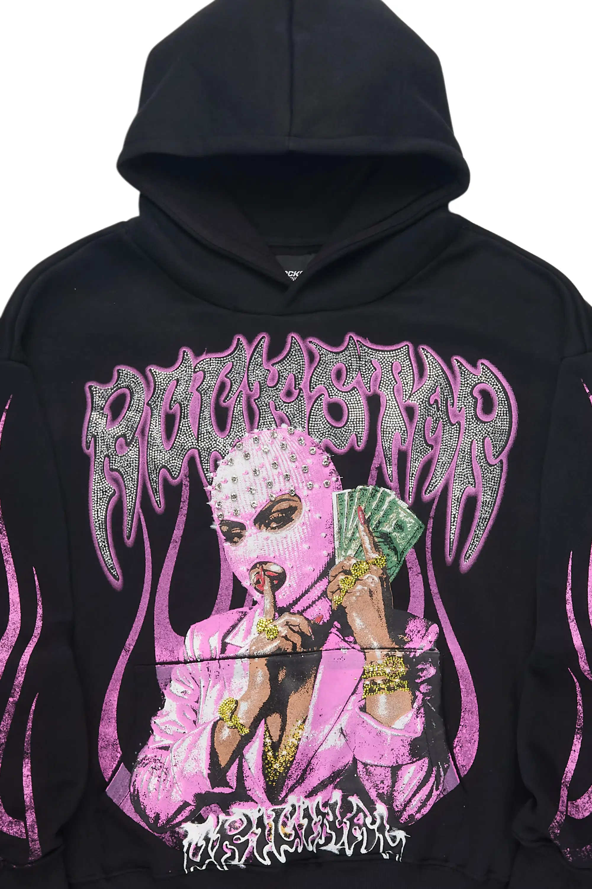 Kookie Black Rhinestone Hoodie - Image 6