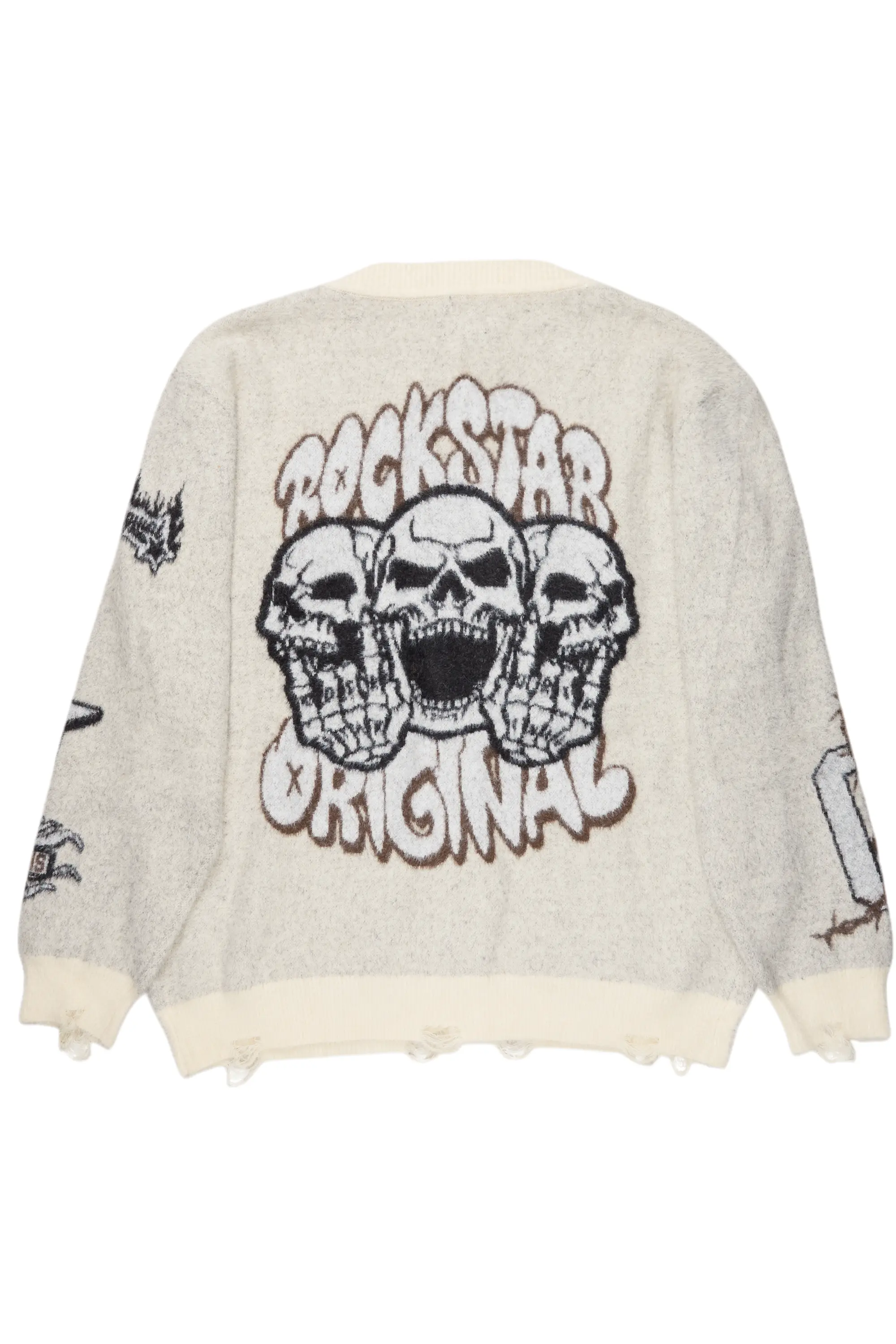 Candyce Beige Knit Cardigan - Image 3
