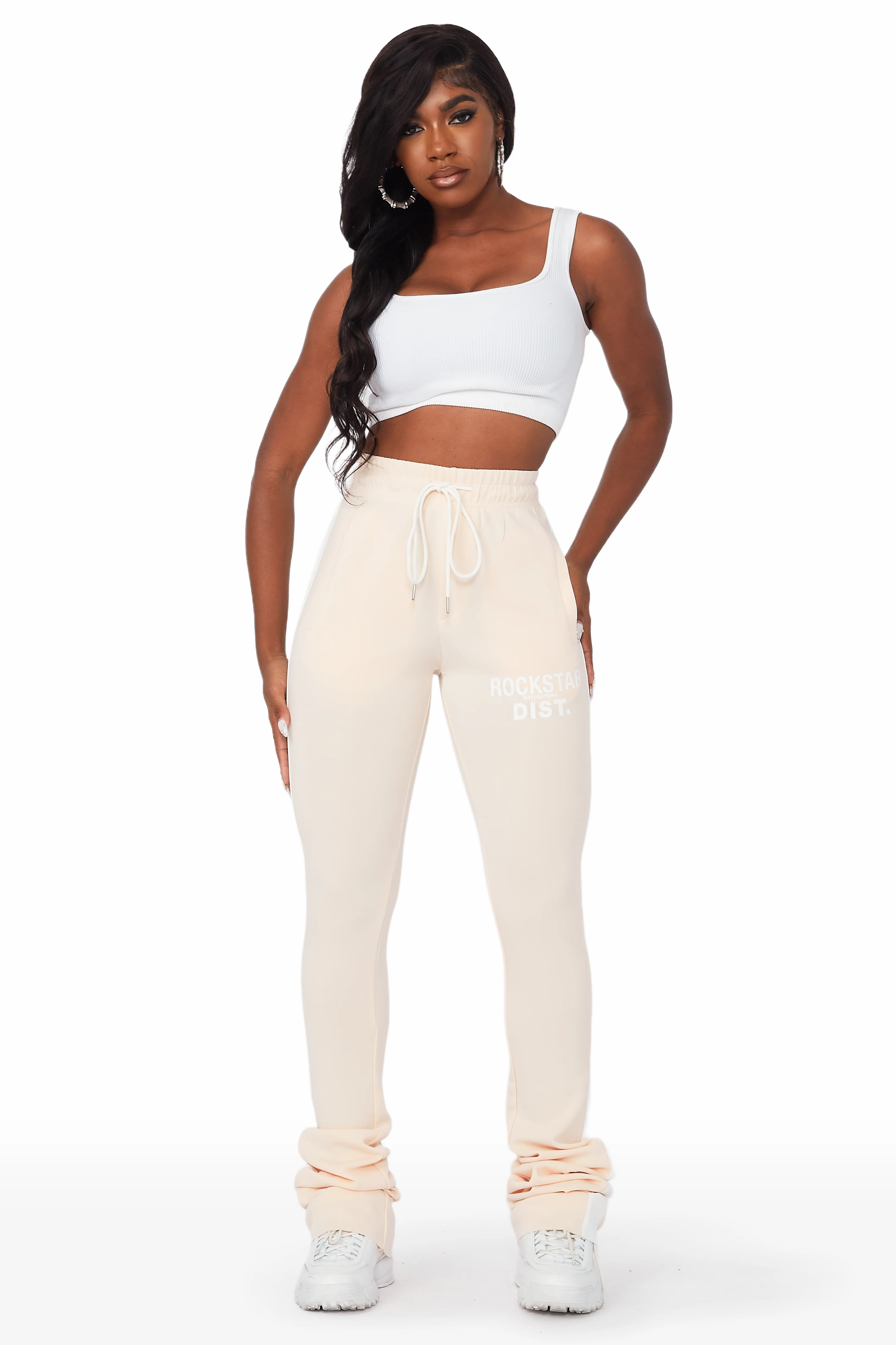 Savannah Beige Super Stacked Track Pant - Image 2