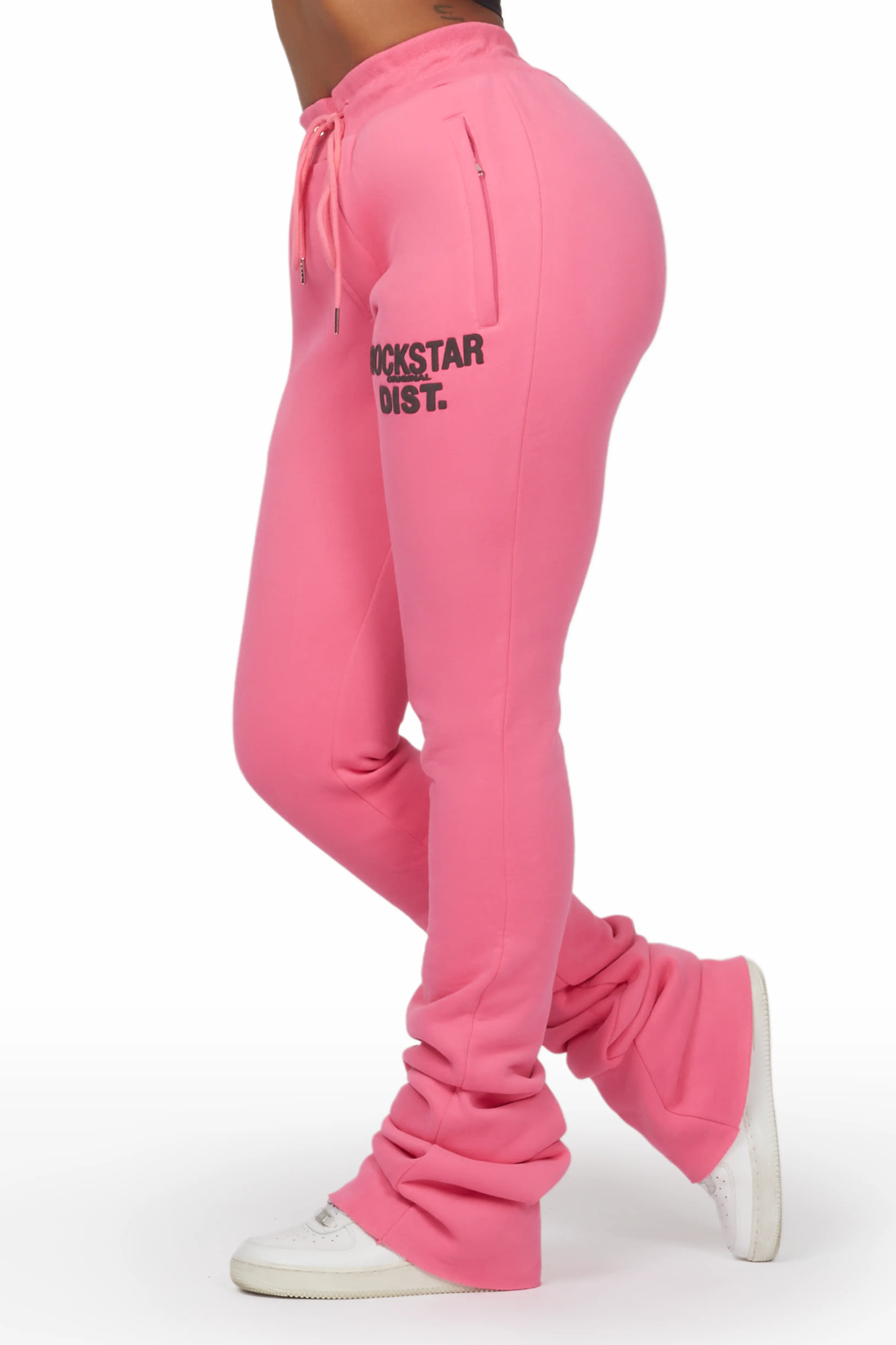 Juliana Fuchsia Super Stacked Track Pant - Image 2