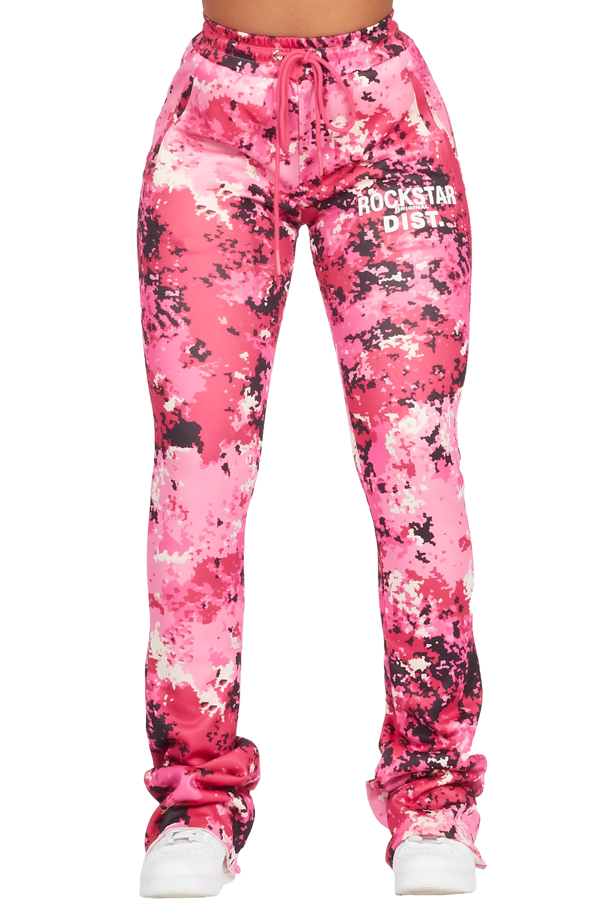 Juliana Pink Digital Camo Super Stacked Track Pant - Image 6