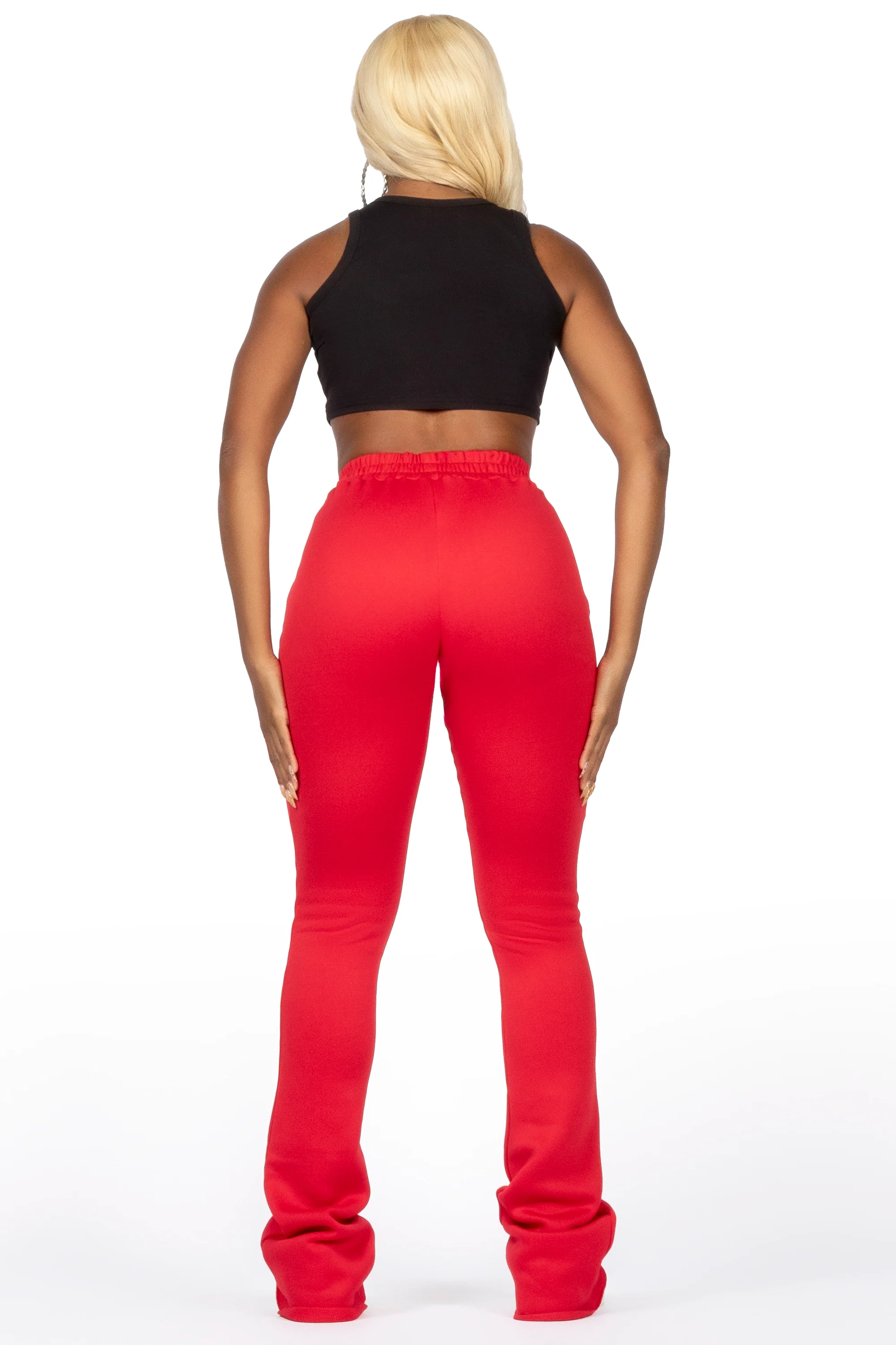 Juliana Red Super Stacked Track Pant - Image 5