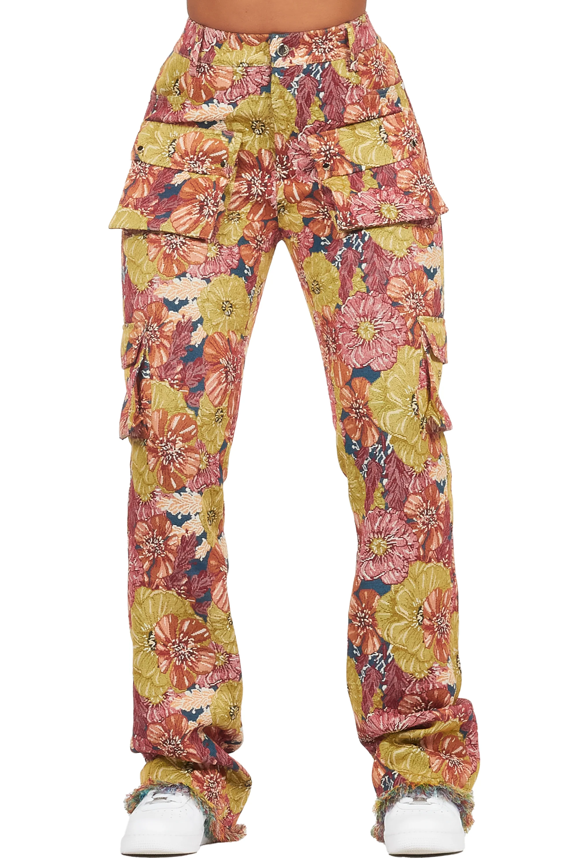 Sherita Navy Cargo Tapestry Pant - Image 8