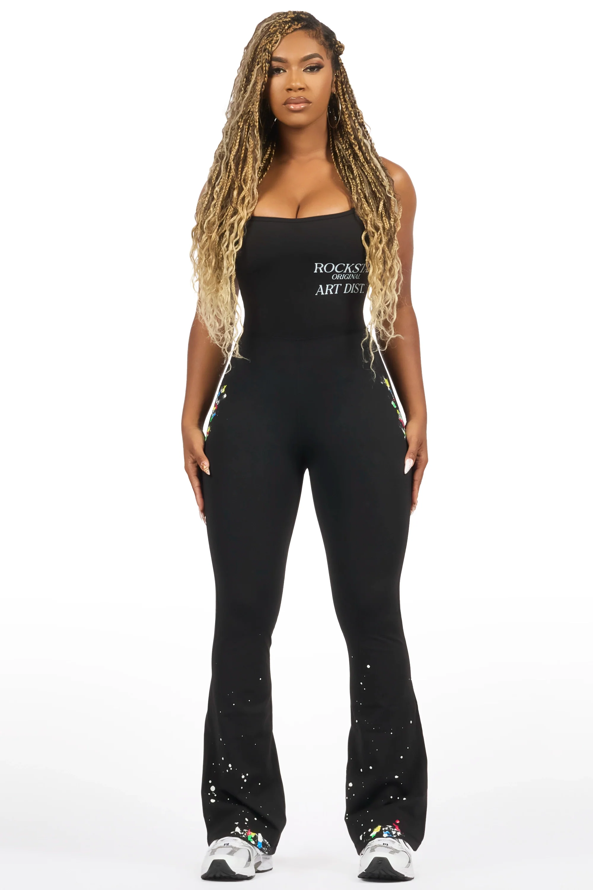 Shantisa Black Painted Jumpsuit - Image 2