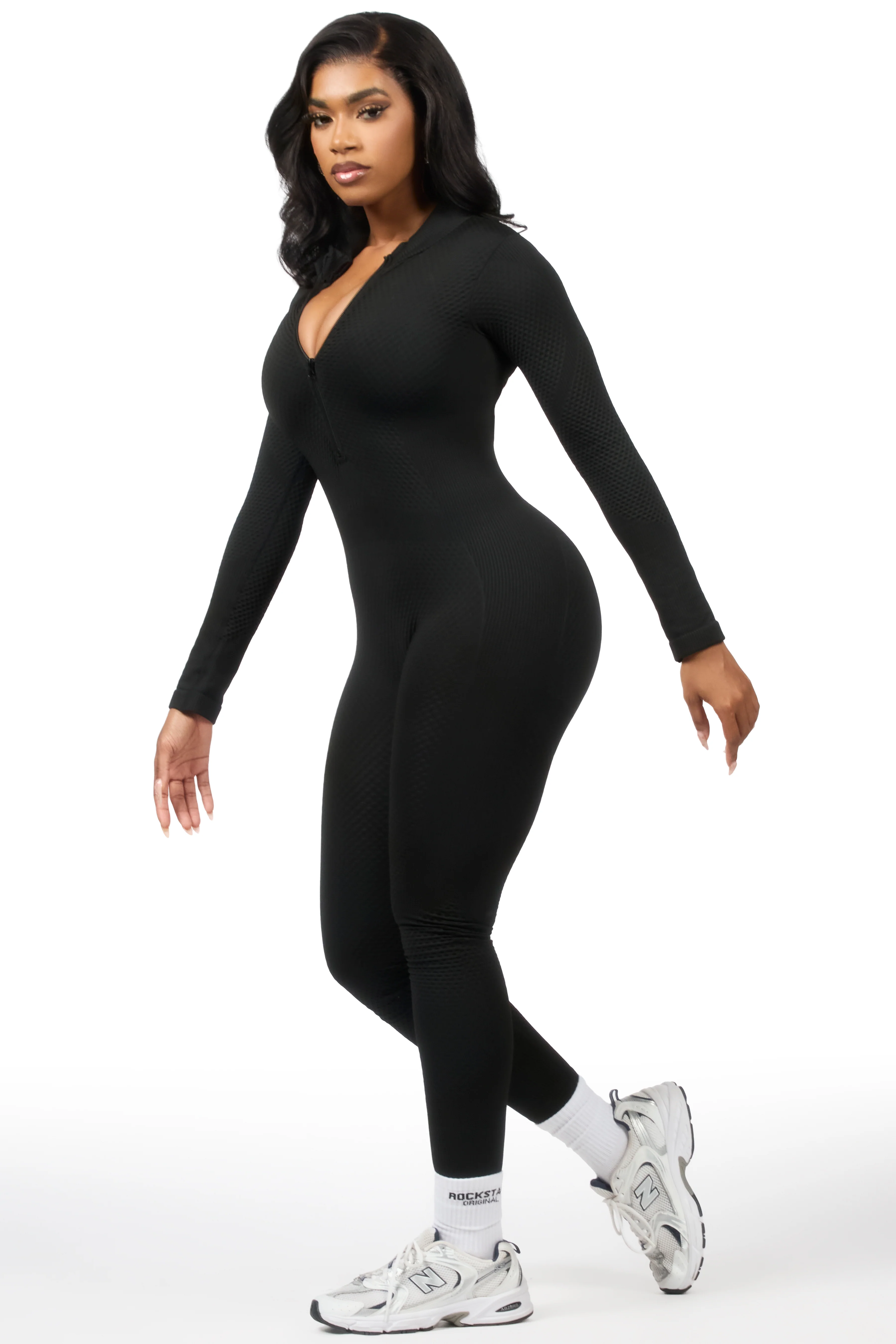 Kirnesha Black Active Jumpsuit - Image 4
