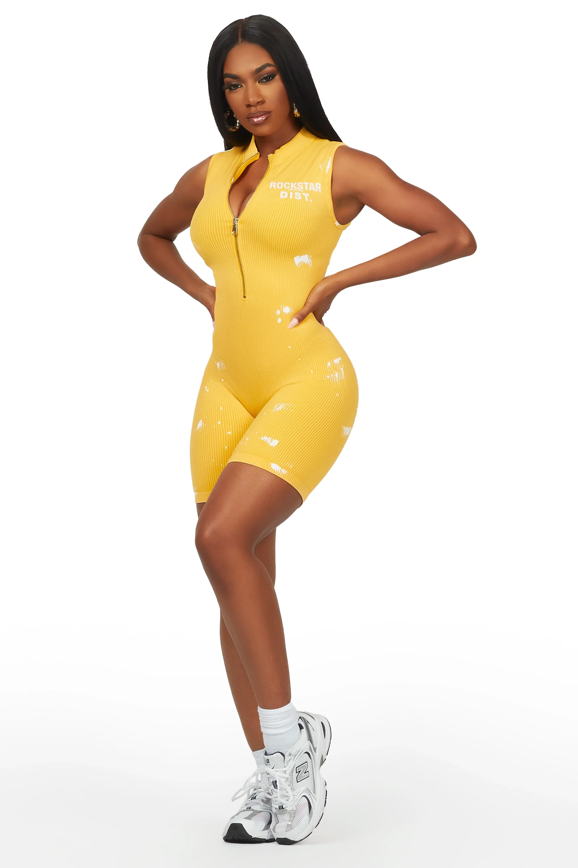 Akia Gold Painted Romper - Image 2