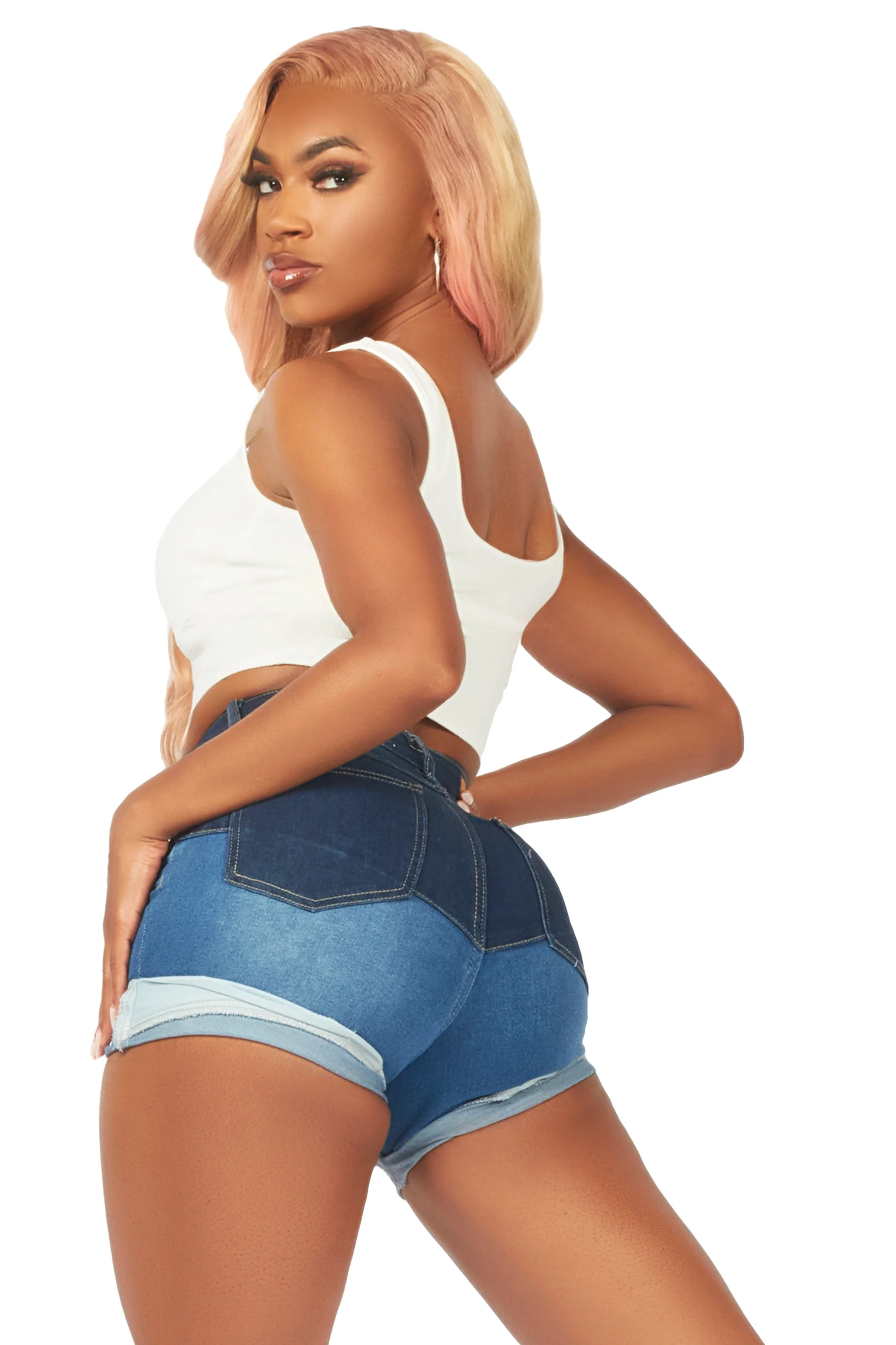 Christall Med. Wash Denim Short - Image 5