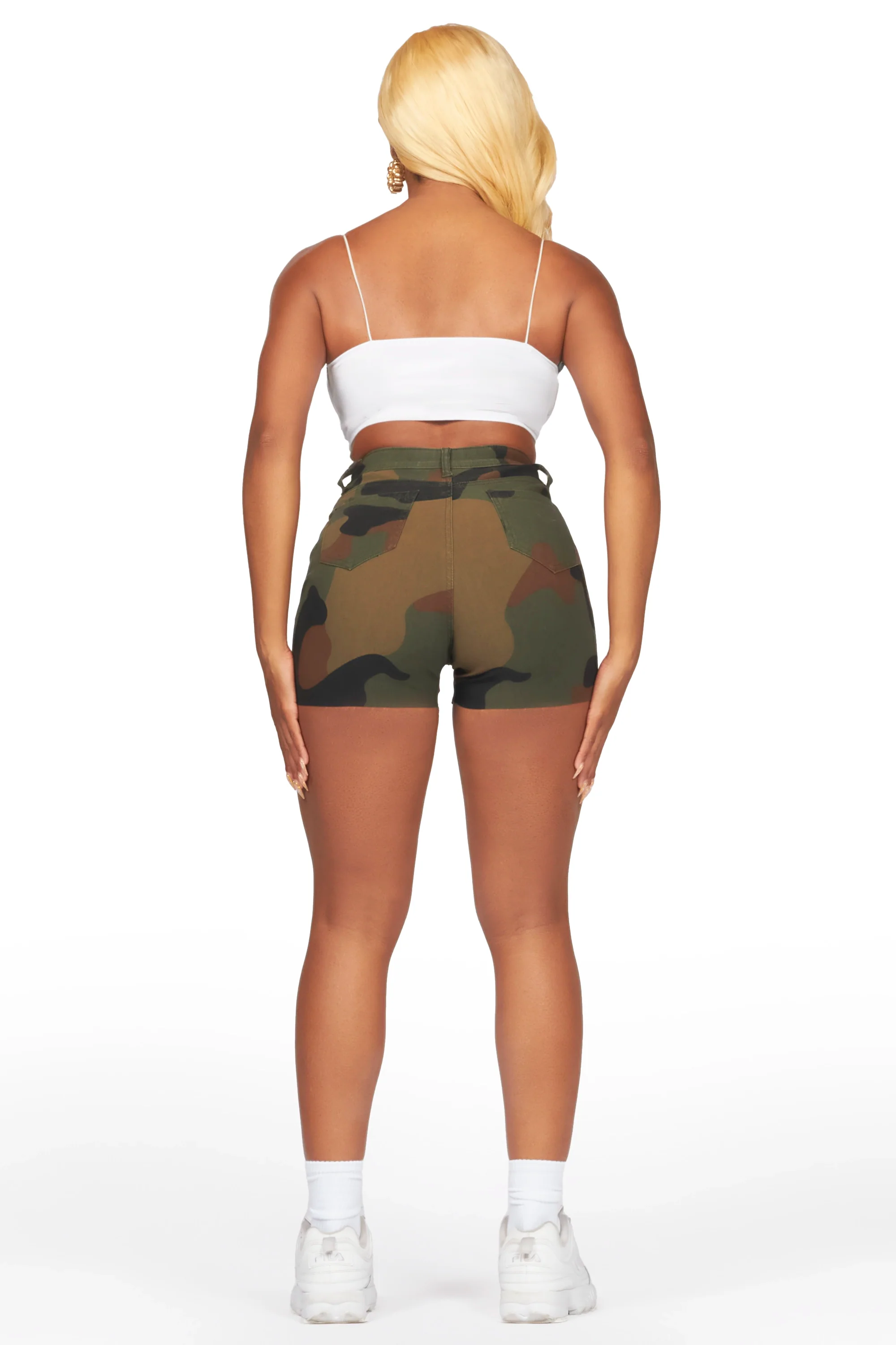 Kaddisha Camo Painted Denim Short - Image 3