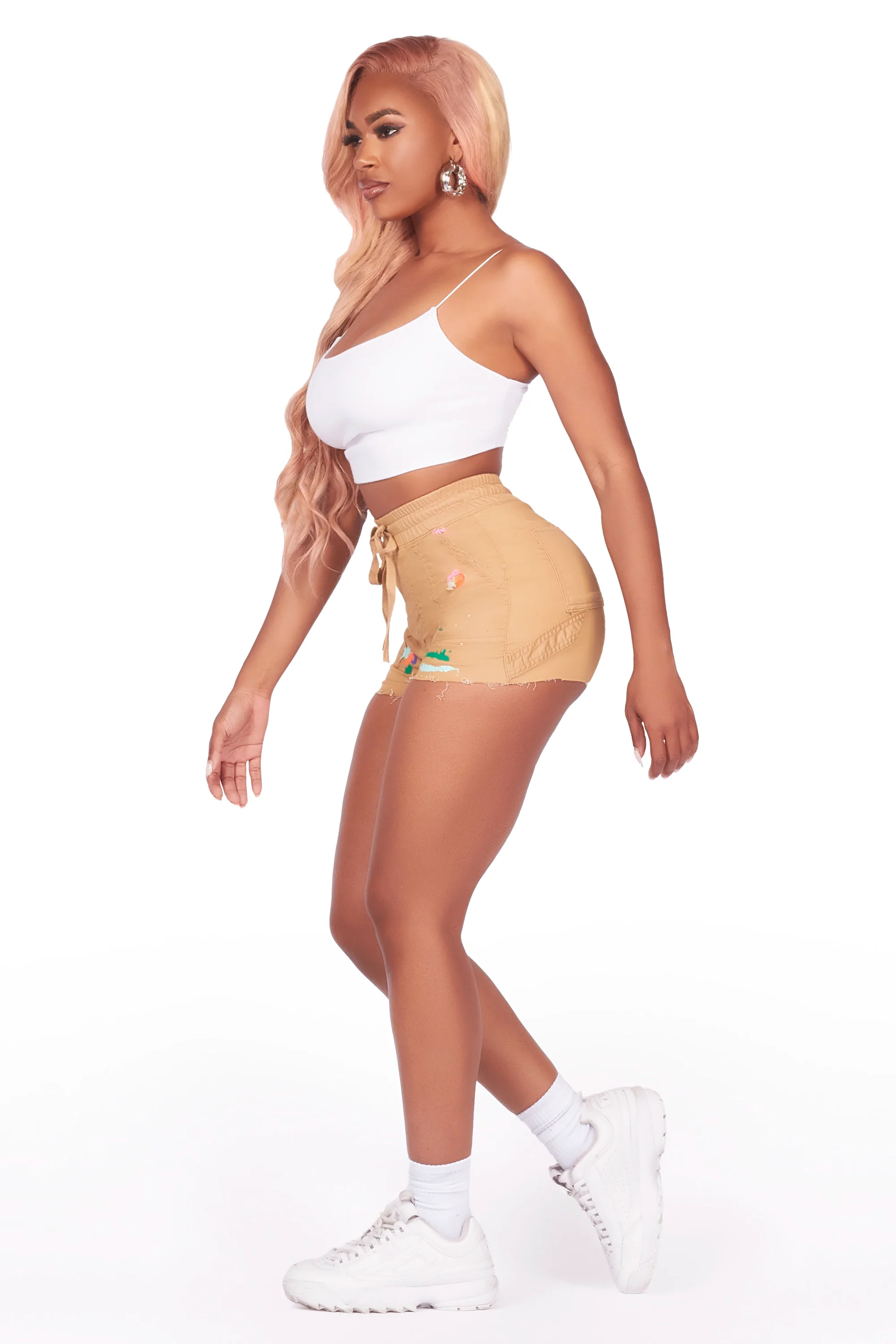 Faithful Tan Painted Cargo Short - Image 7